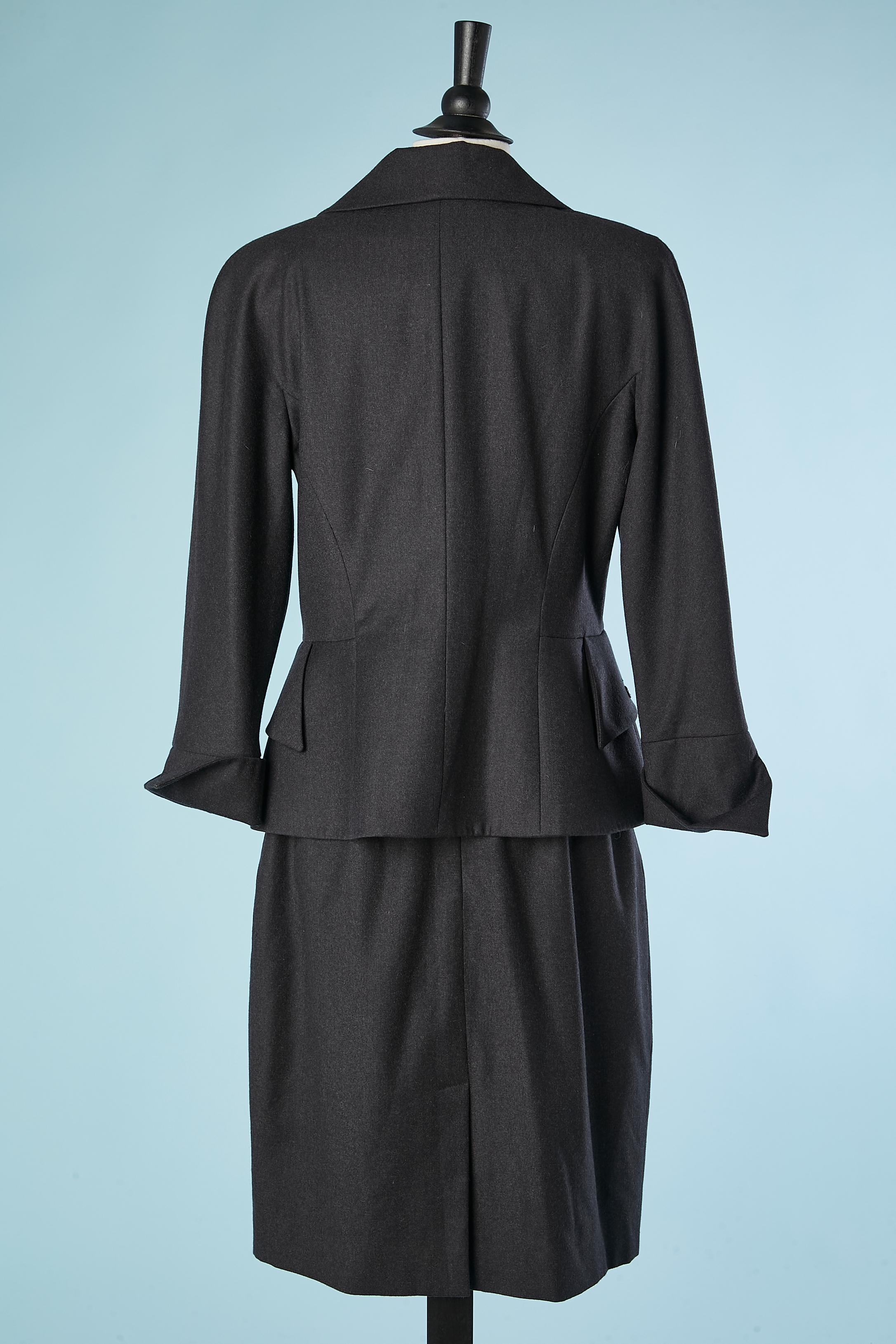 Wool anthracite skirt- suit Emmanuelle Khanh 2