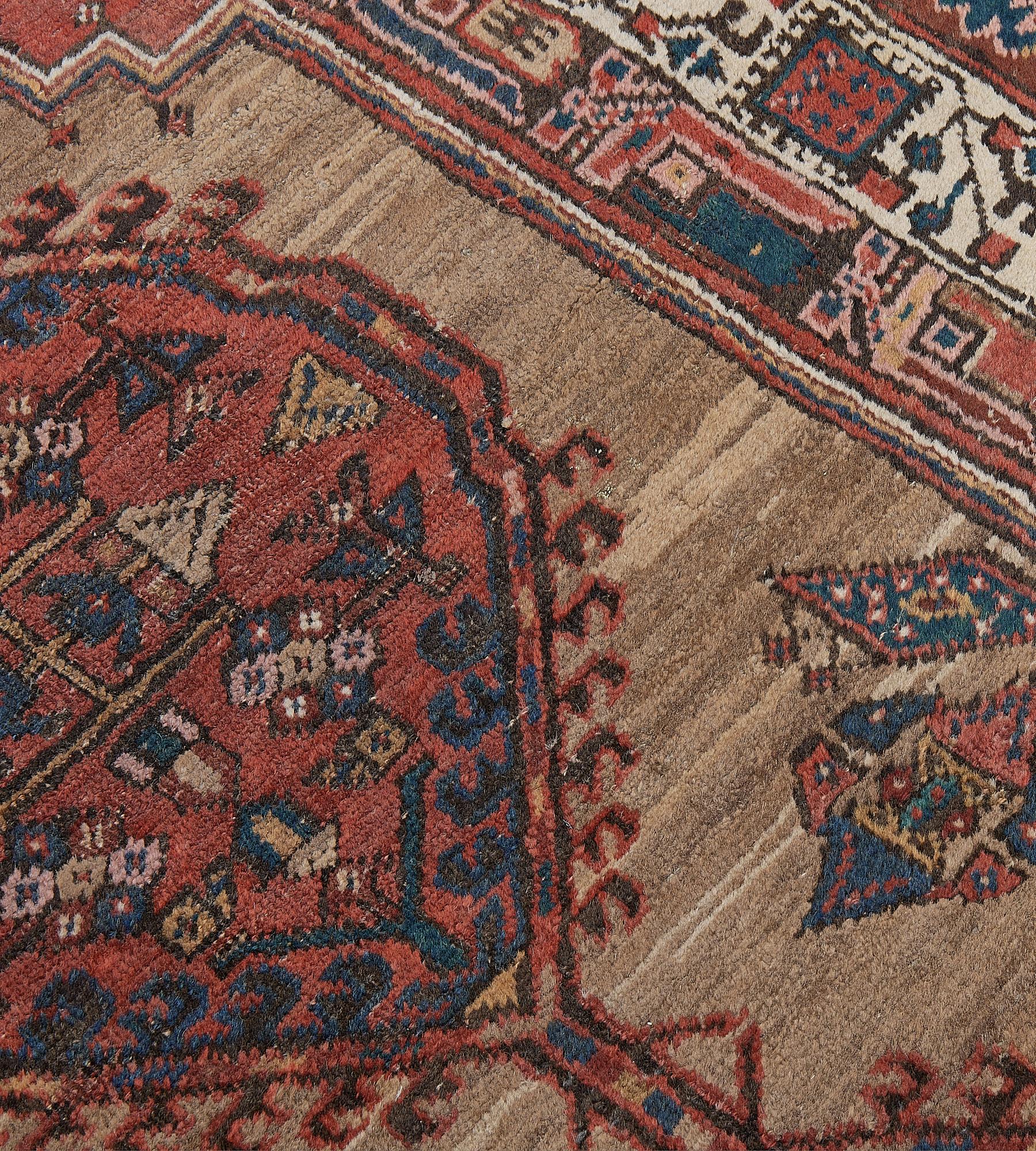 Hand-Knotted Wool Antique Hand-knotted Persian Serab Runner For Sale