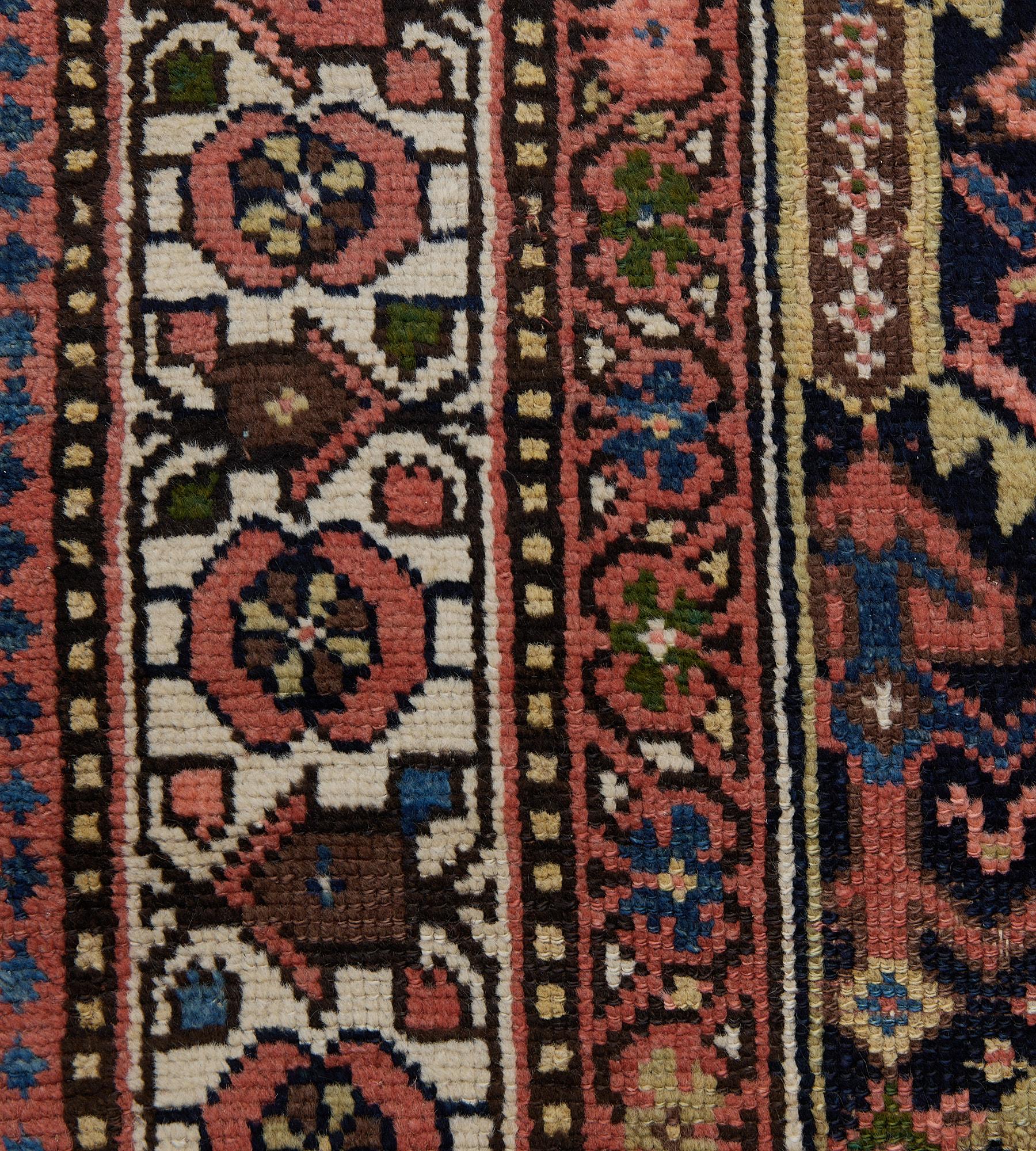 Wool Antique Hand-Woven Circa-1900 Persian Kurdish Runner For Sale 1