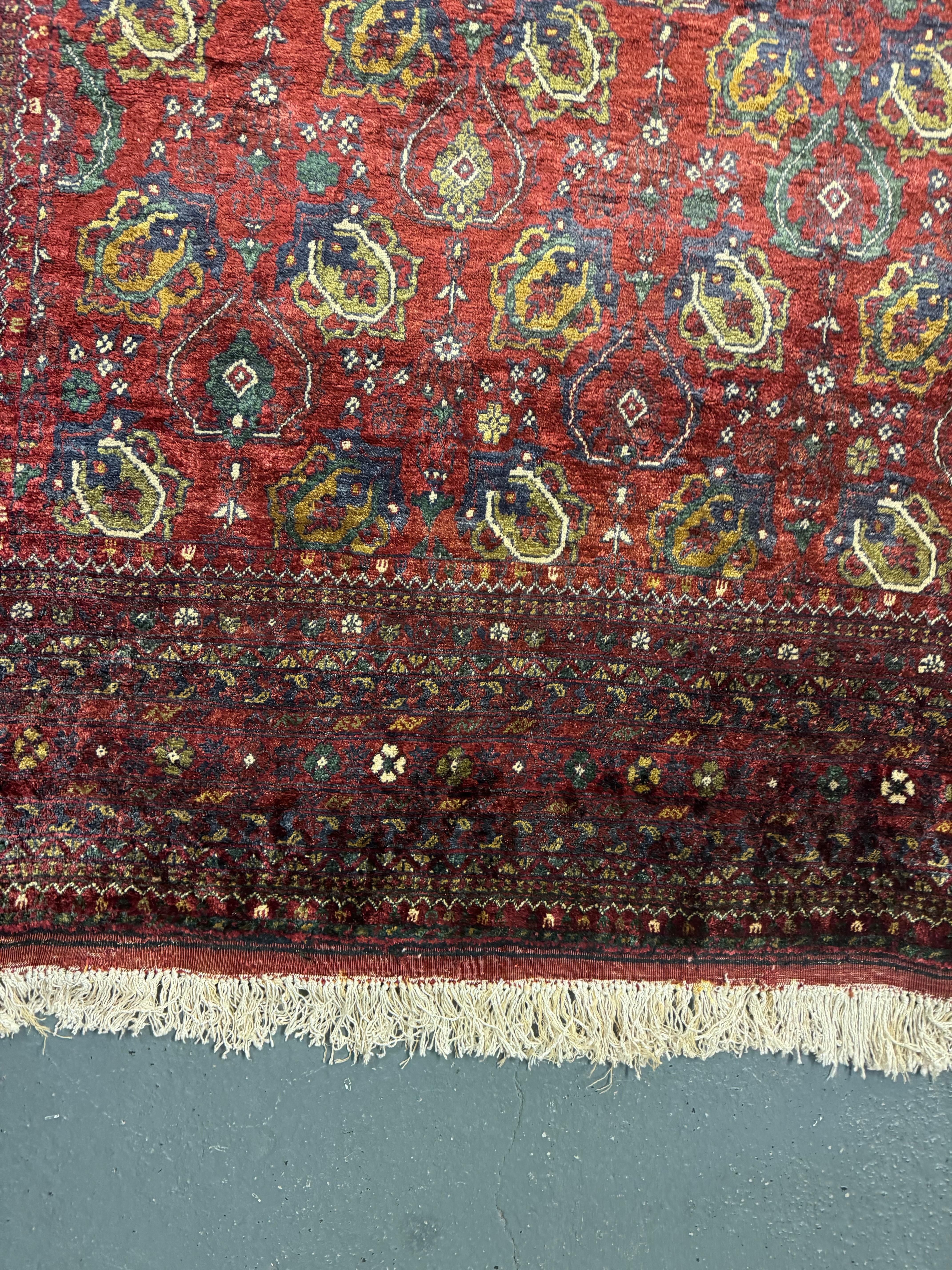 Hollywood Regency Wool Area Oriental Rug Handmade Red Living Room Carpet, Large Livingroom Rug For Sale