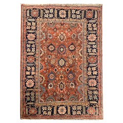 Wool Area Oriental Rug Handmade Rust Living Room Carpet