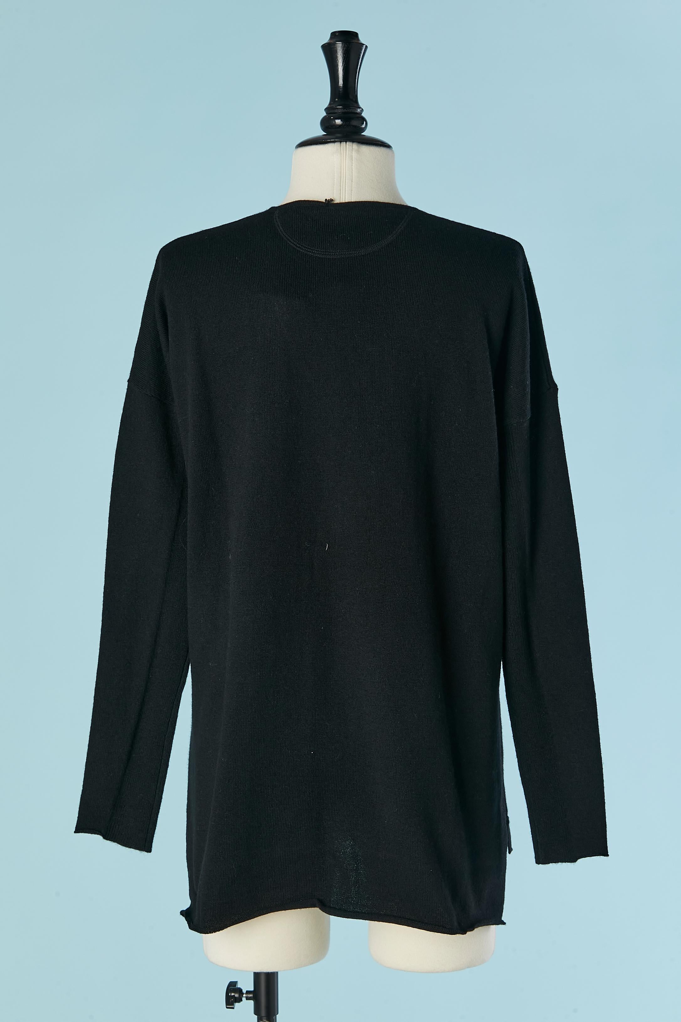Wool black sweater with V neckline BARBARA BUI New In New Condition For Sale In Saint-Ouen-Sur-Seine, FR