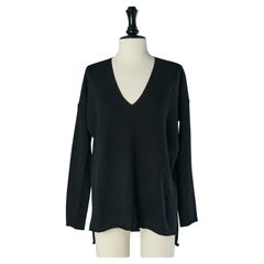 Pull noir en laine avec encolure en V BARBARA BUI Nouveau