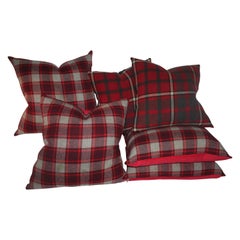 Retro Wool Blanket Plaid Blanket, Pair