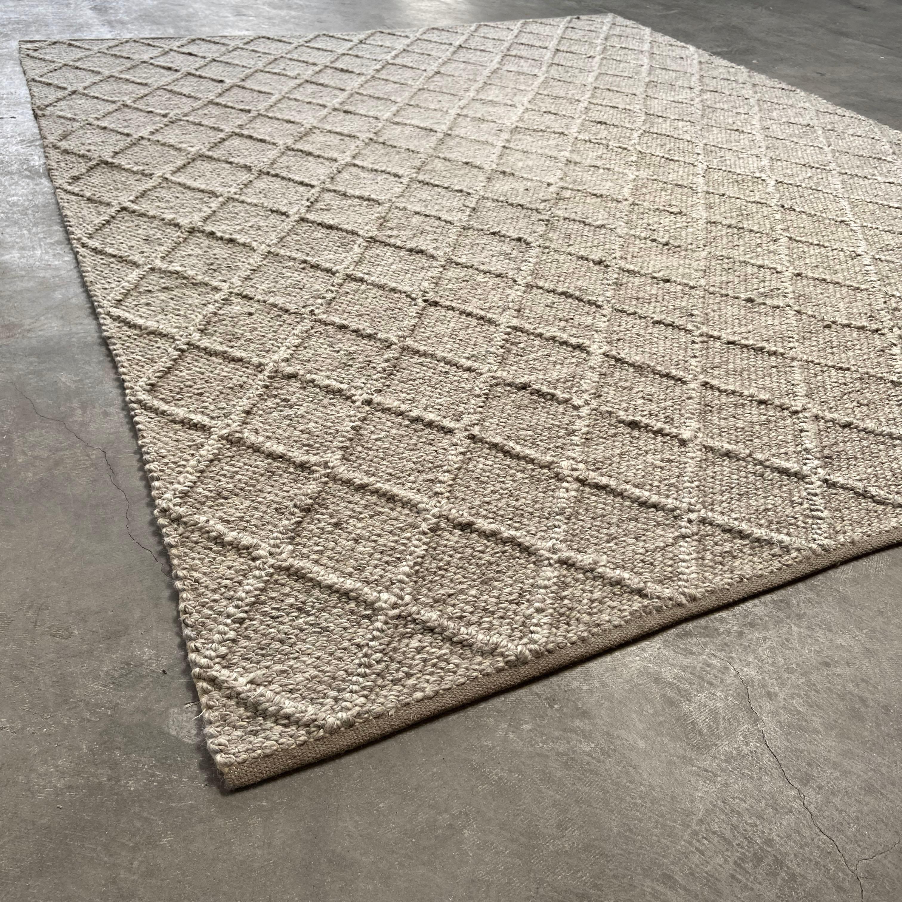 RH wool braided rug by Ben Soleimani in natural and gray tones.
This item has been gently used as showroom display, and has been professionally cleaned. Item is wrapped and ready for shipping.
Approx dimensions: 8 x 10.
