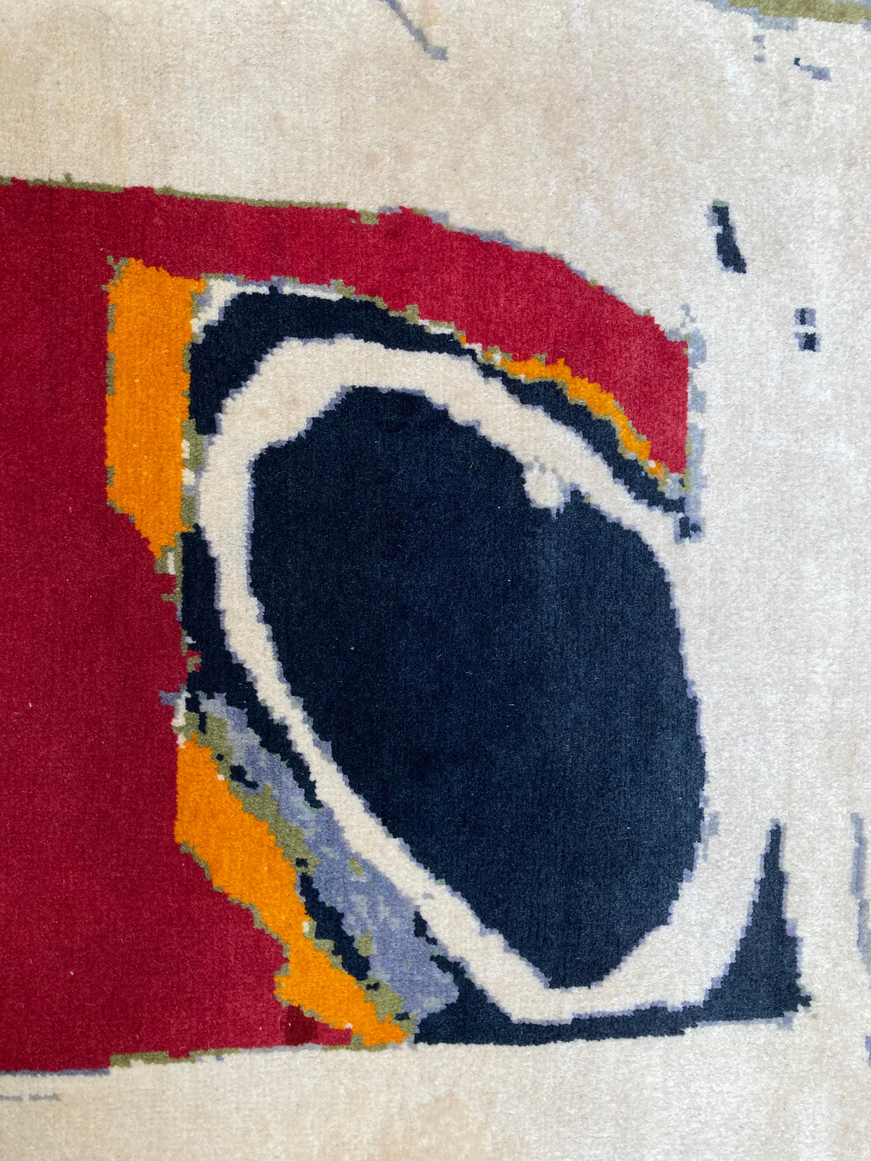 Carpet - After Jean-Michel Basquiat
Circa 2015
Hand knotted
Natural tint
100% merino wool

Size: 246x196 cm.
 