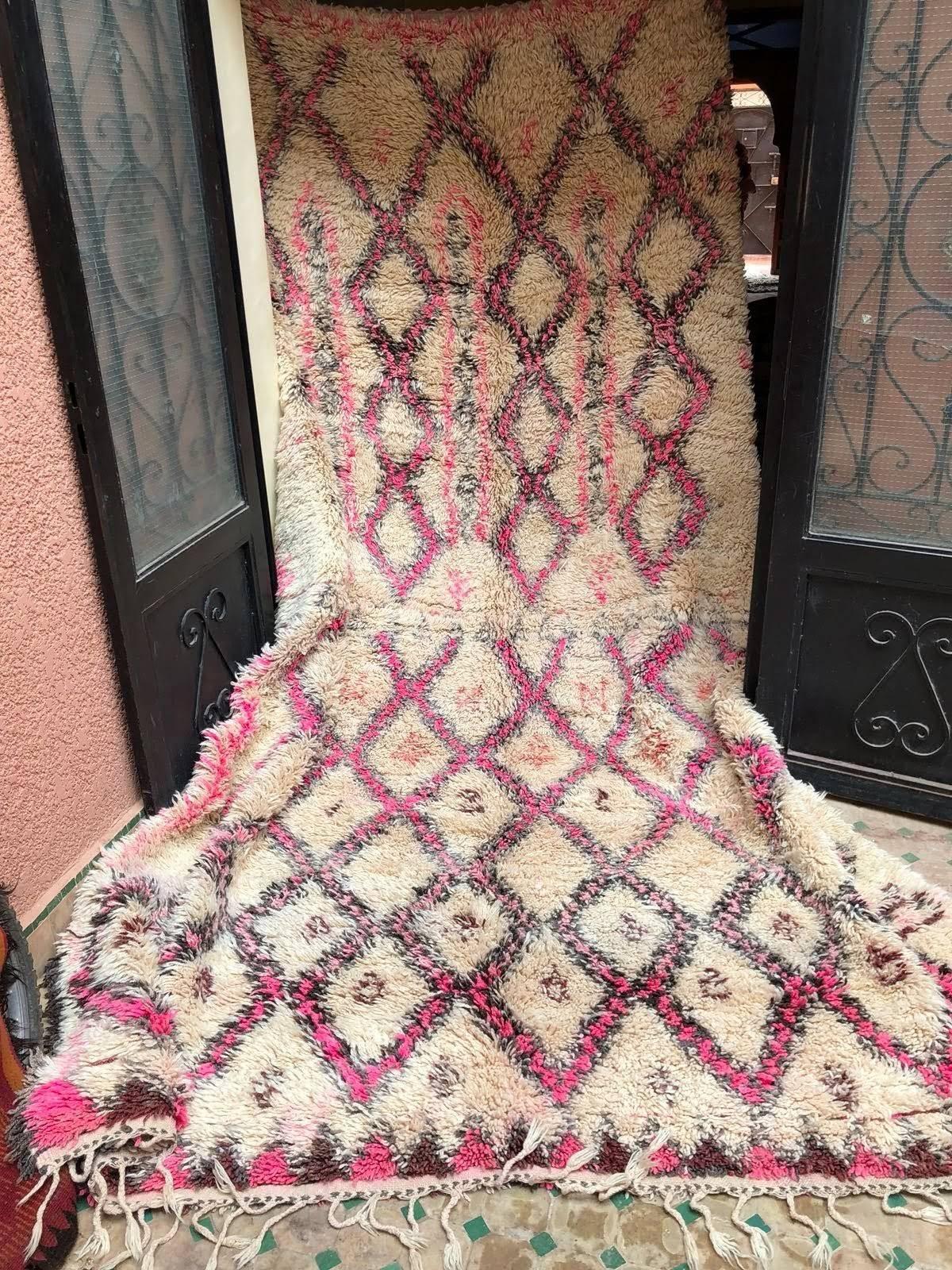 vintage pink moroccan rug
