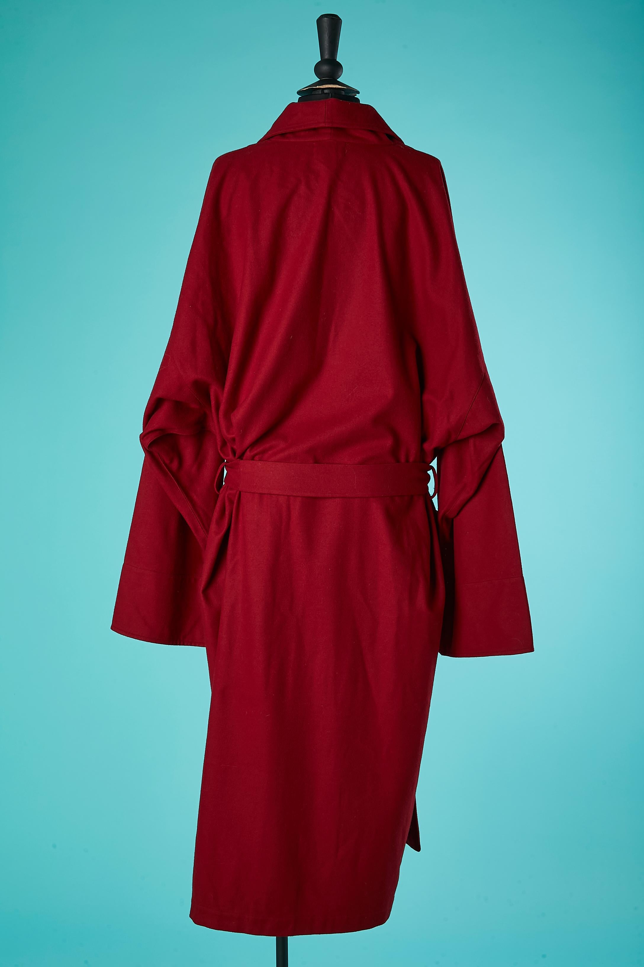 Women's or Men's Wool & cashmere burgundy Robe Gianni Versace Men  For Sale