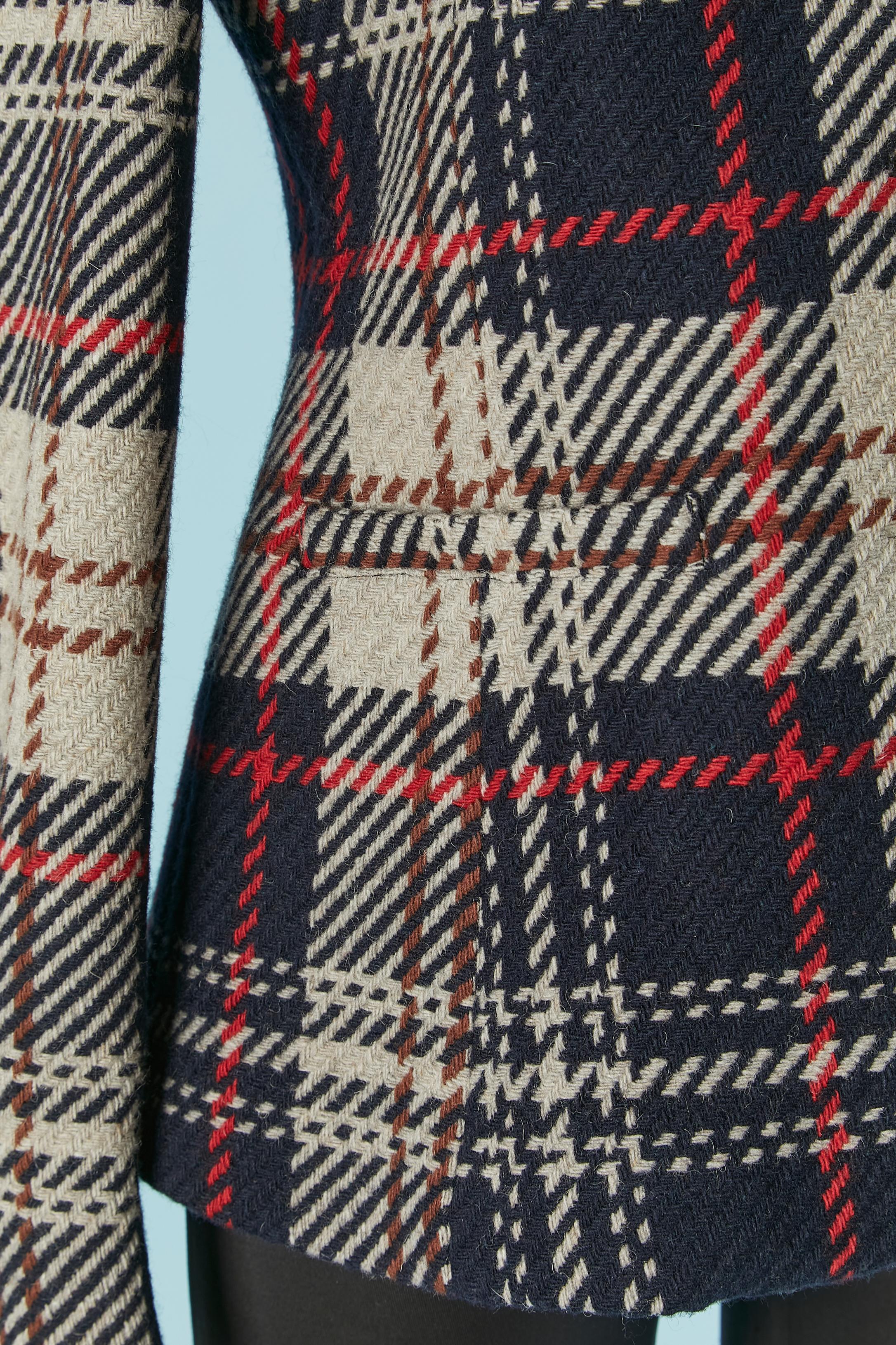 Wool check single breasted jacket ARMANI JEANS In Excellent Condition For Sale In Saint-Ouen-Sur-Seine, FR