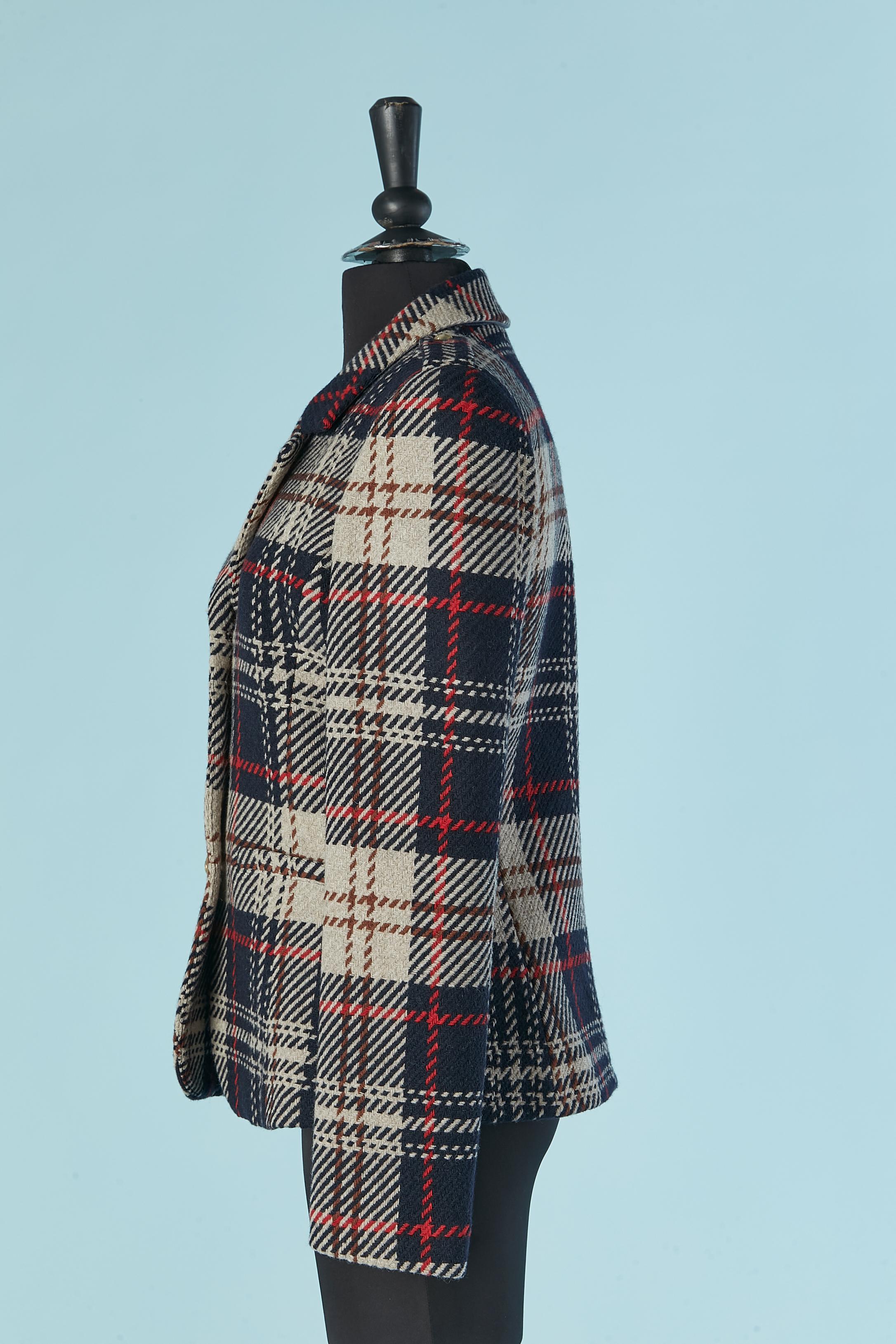 Wool check single breasted jacket ARMANI JEANS For Sale 1