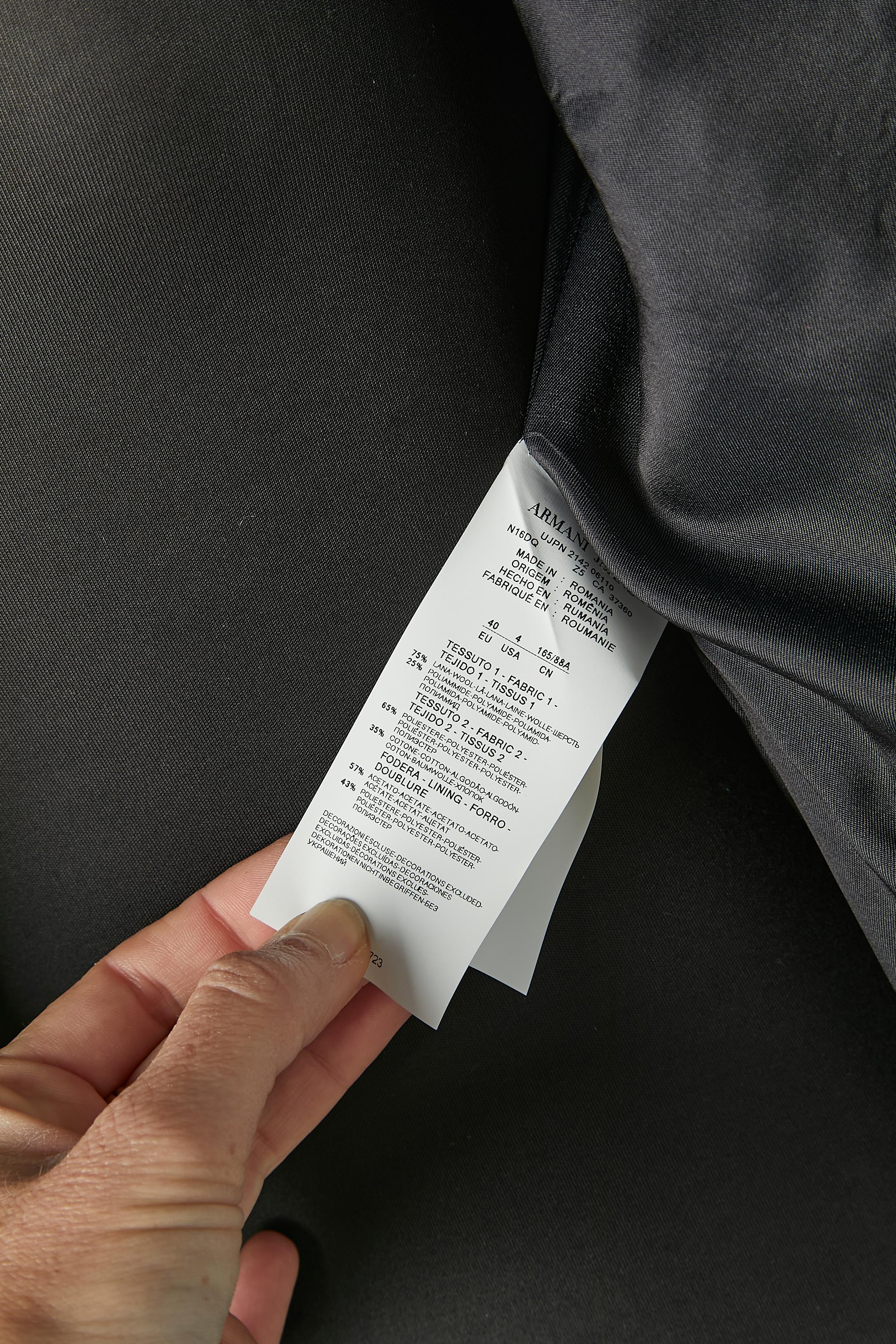 Wool check single breasted jacket ARMANI JEANS For Sale 3