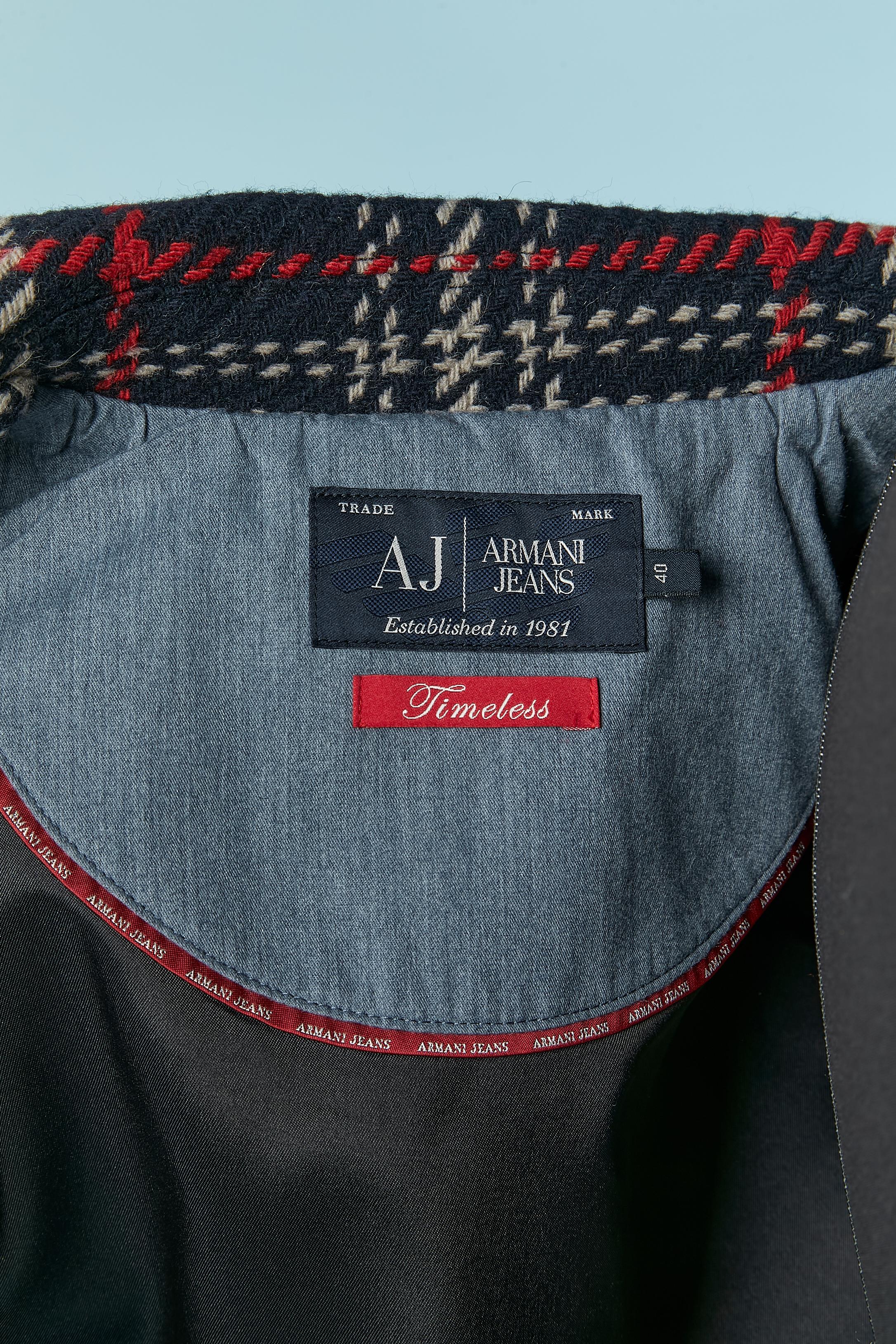 Wool check single breasted jacket ARMANI JEANS For Sale 4
