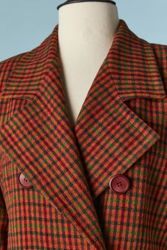 Wool check skirt-suit with double-breasted jacket Givenchy Couture