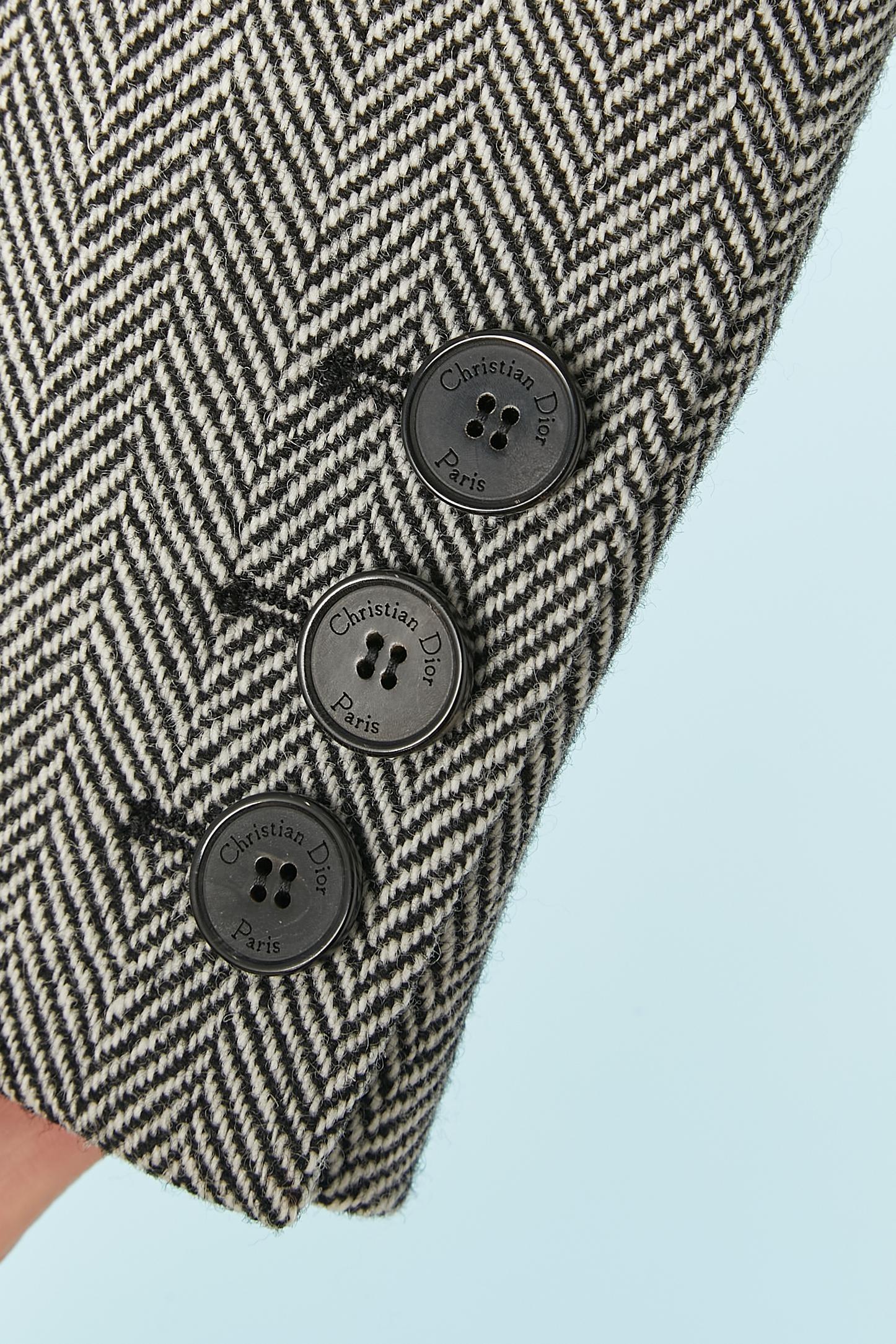 De las mujeres Wool Chevron single breasted Bar jacket CHRISTIAN DIOR en venta