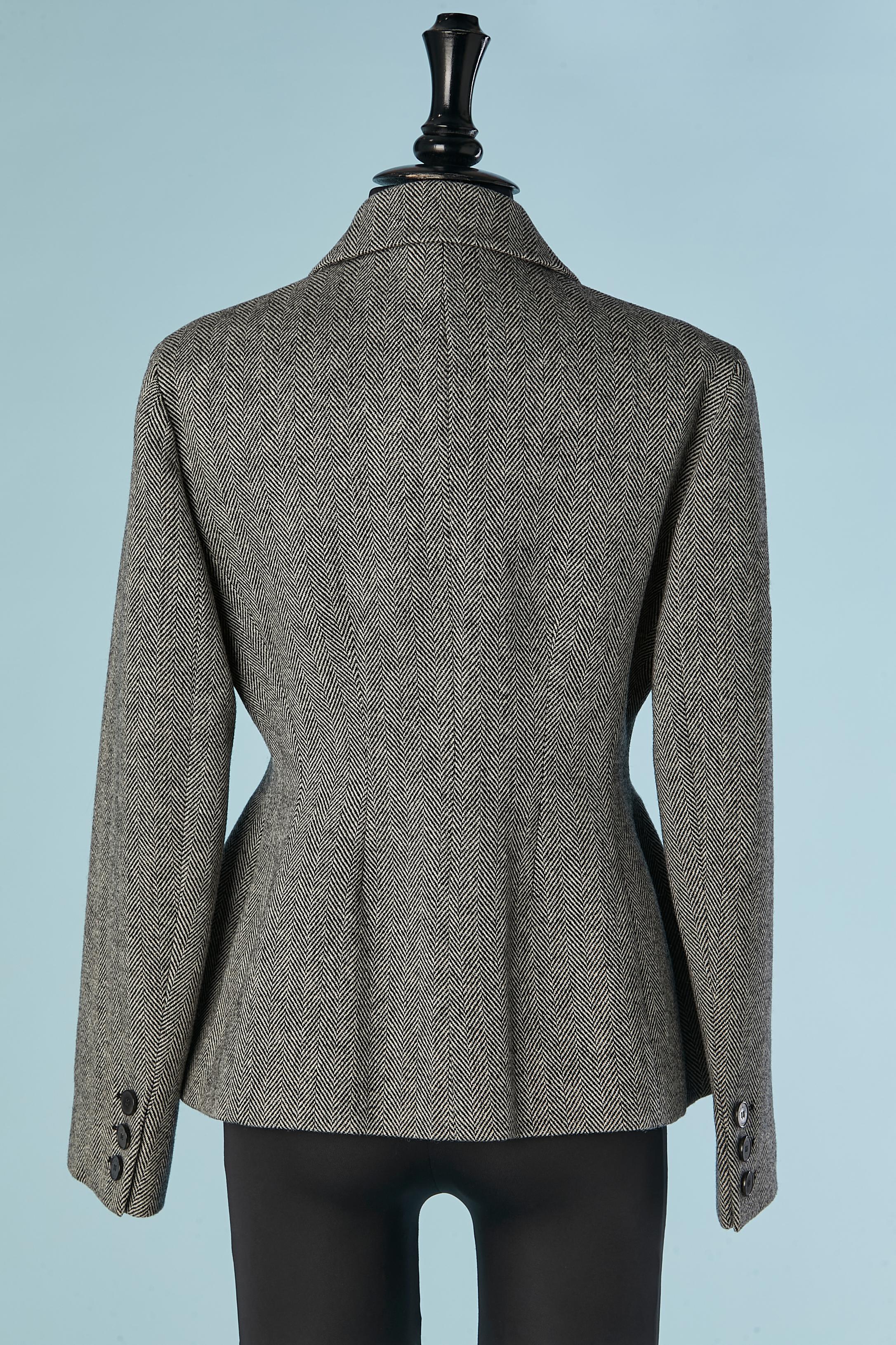 Wool Chevron single breasted Bar jacket CHRISTIAN DIOR en venta 1