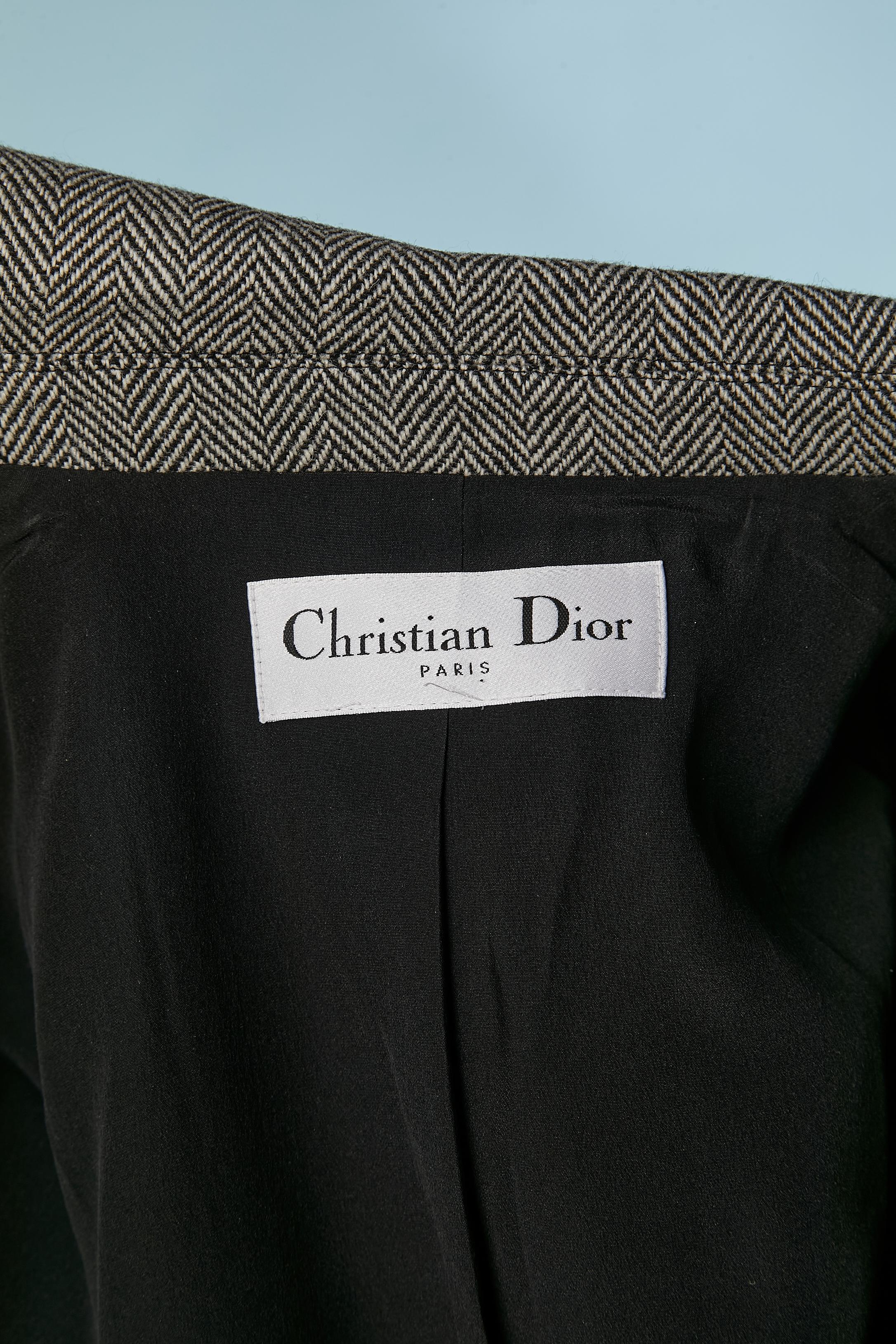 Wool Chevron single breasted Bar jacket CHRISTIAN DIOR en venta 2