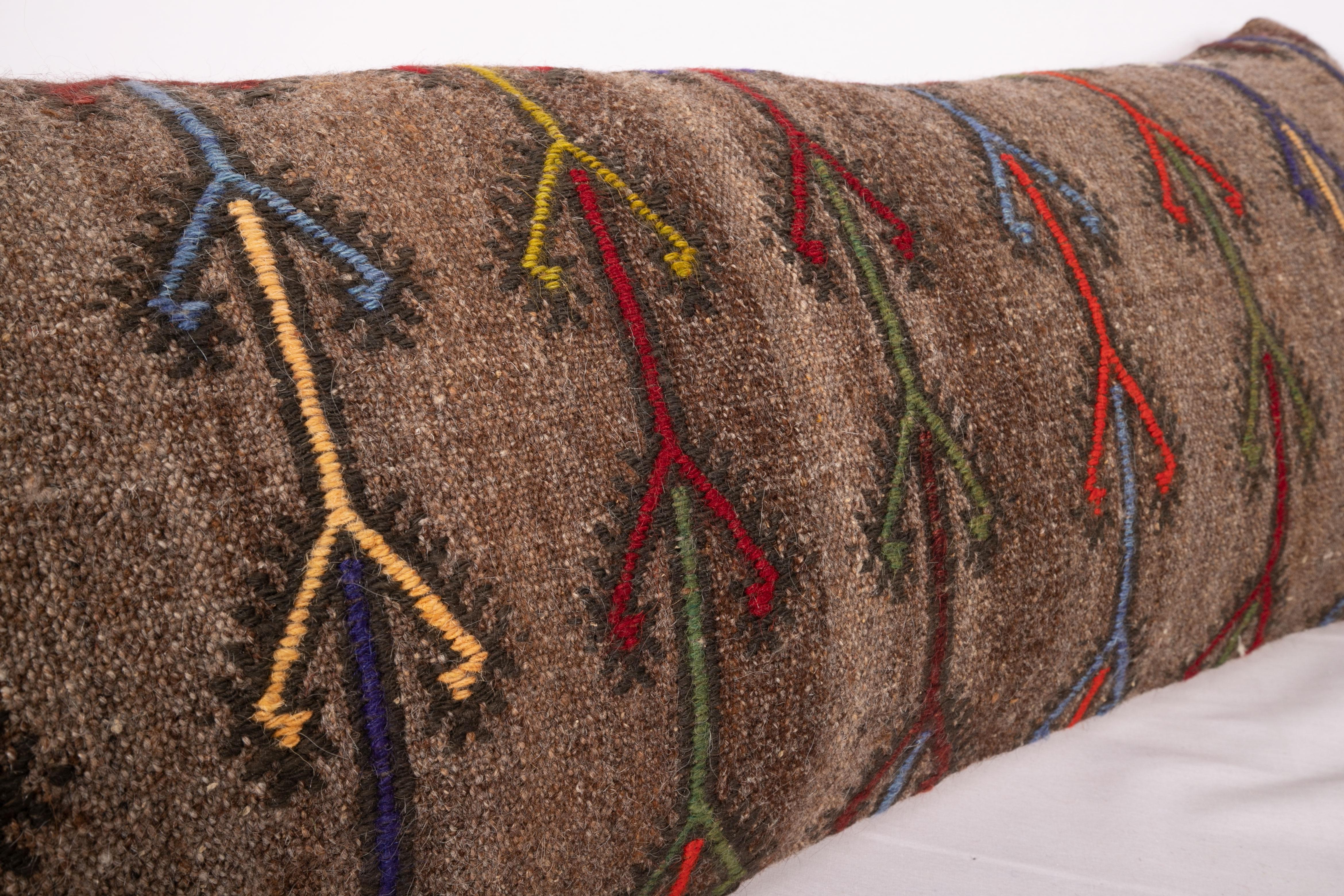 Wool Cicim Pillow Case Made from an Anatolian Cicim Kilim, Mid-20th Century 2