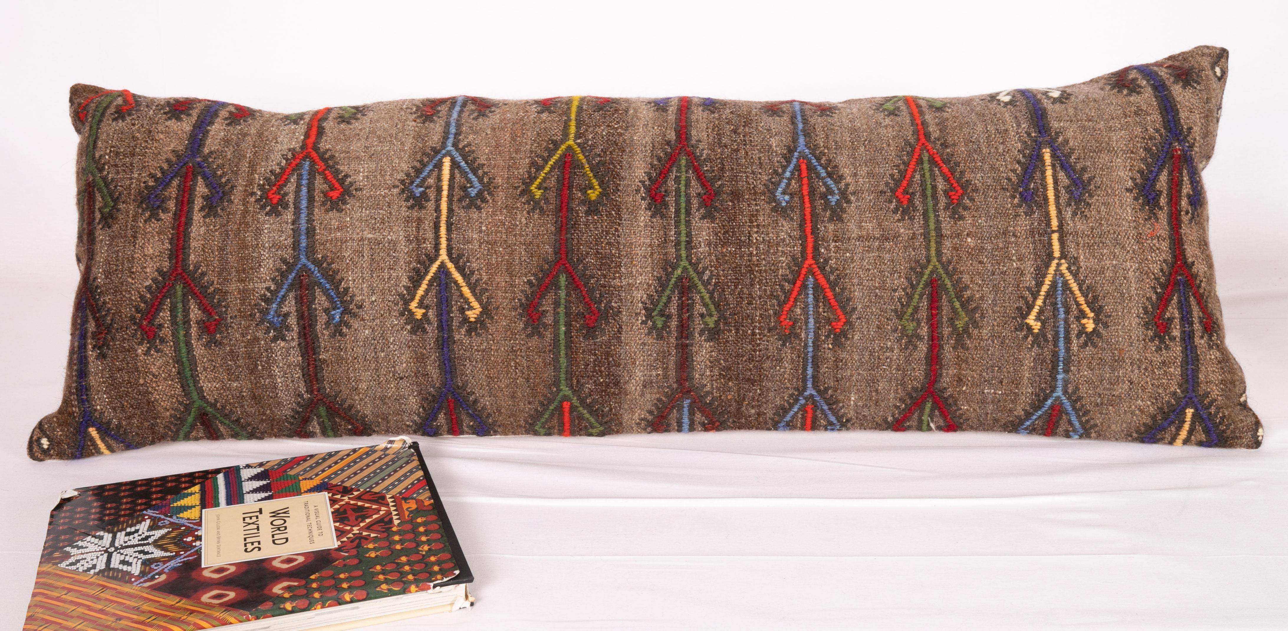 Wool Cicim Pillow Case Made from an Anatolian Cicim Kilim, Mid-20th Century 3