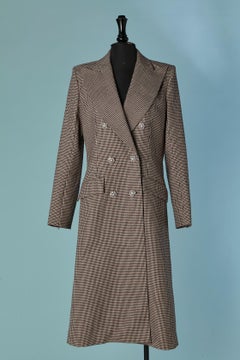 Wool double breasted coat wit Pied de Poule pattern ALEXANDRE VAUTHIER