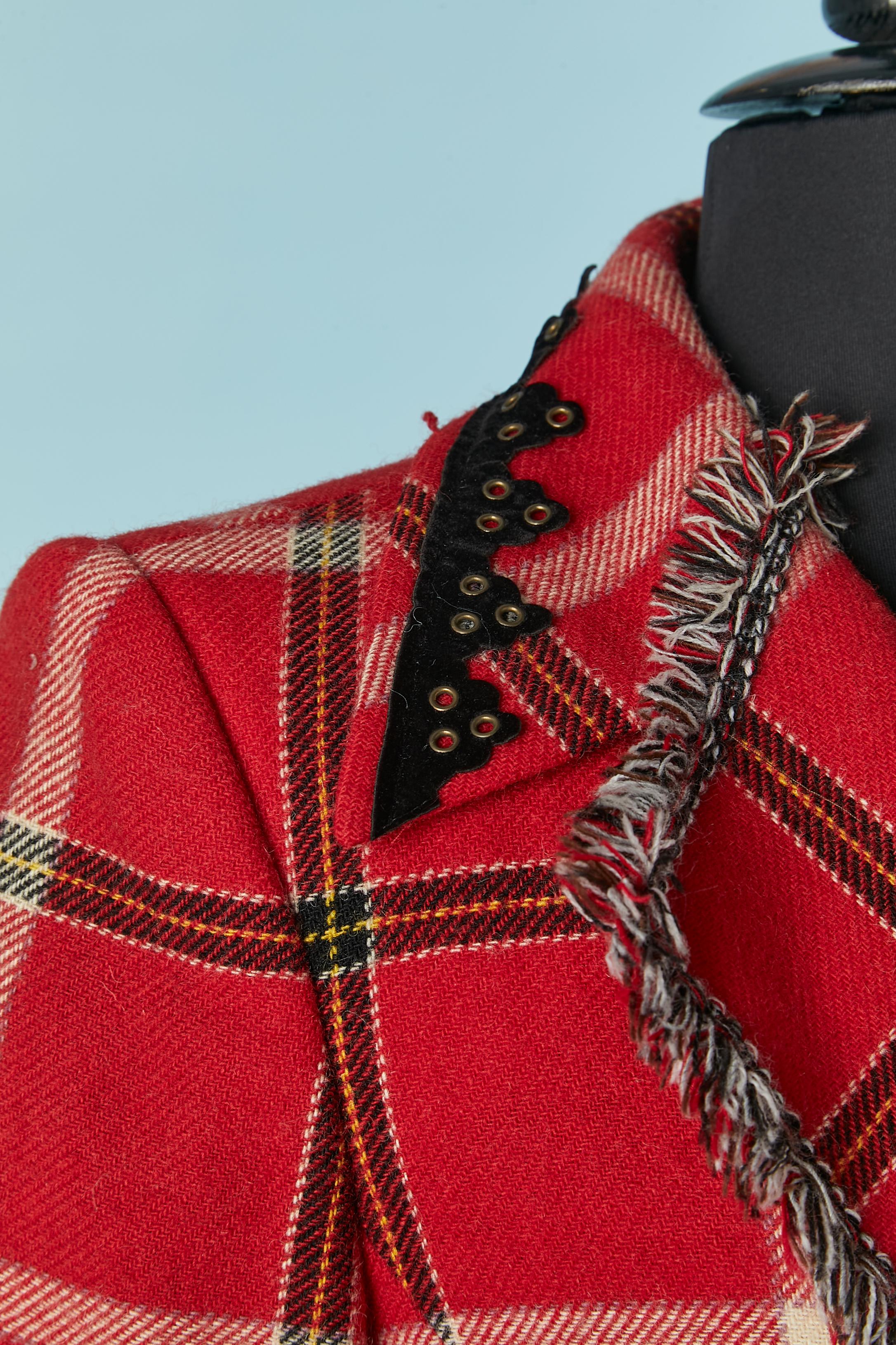 Veste à double boutonnage avec motif écossais Christian Lacroix Excellent état - En vente à Saint-Ouen-Sur-Seine, FR