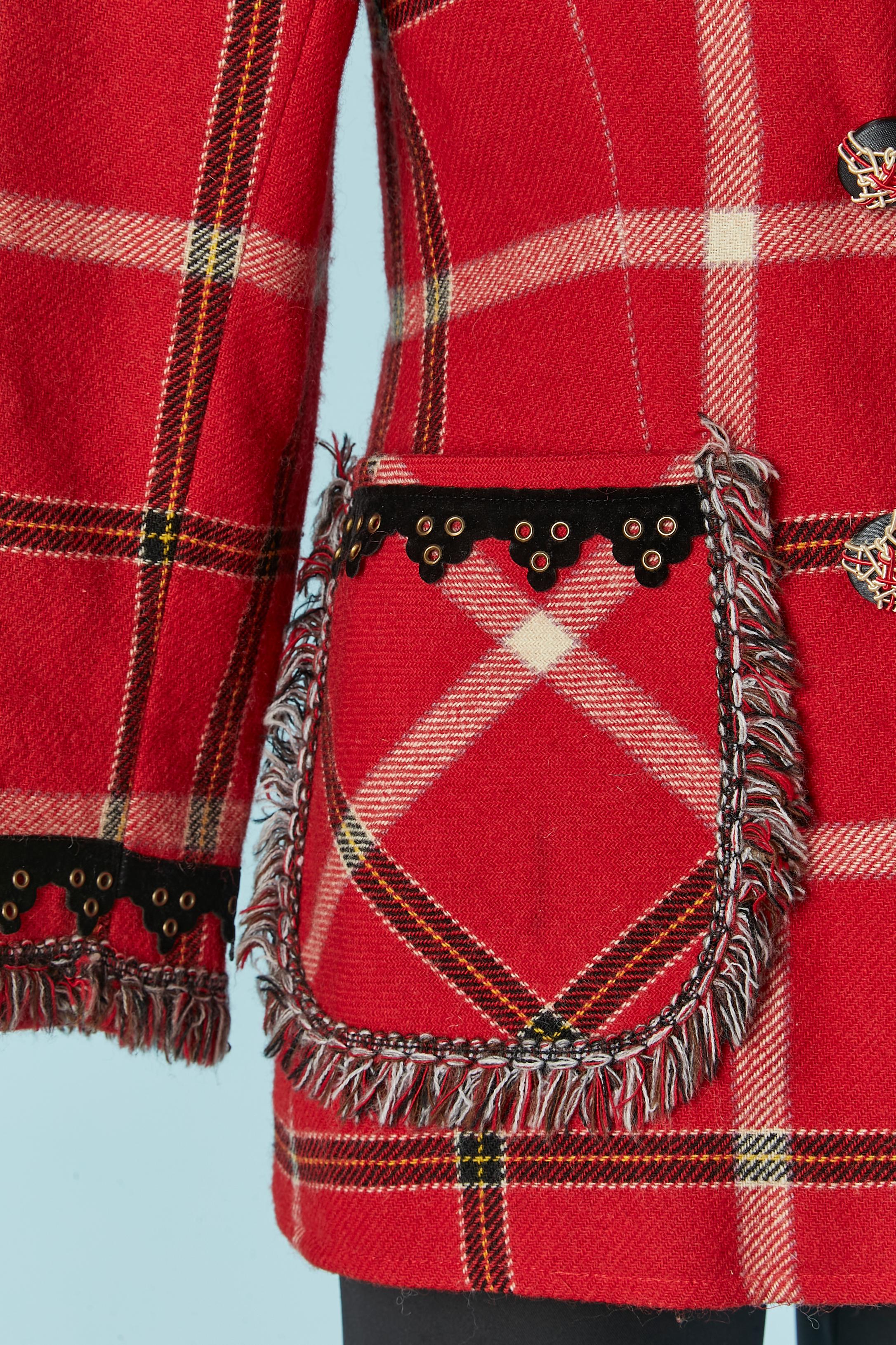 Veste à double boutonnage avec motif écossais Christian Lacroix Pour femmes en vente
