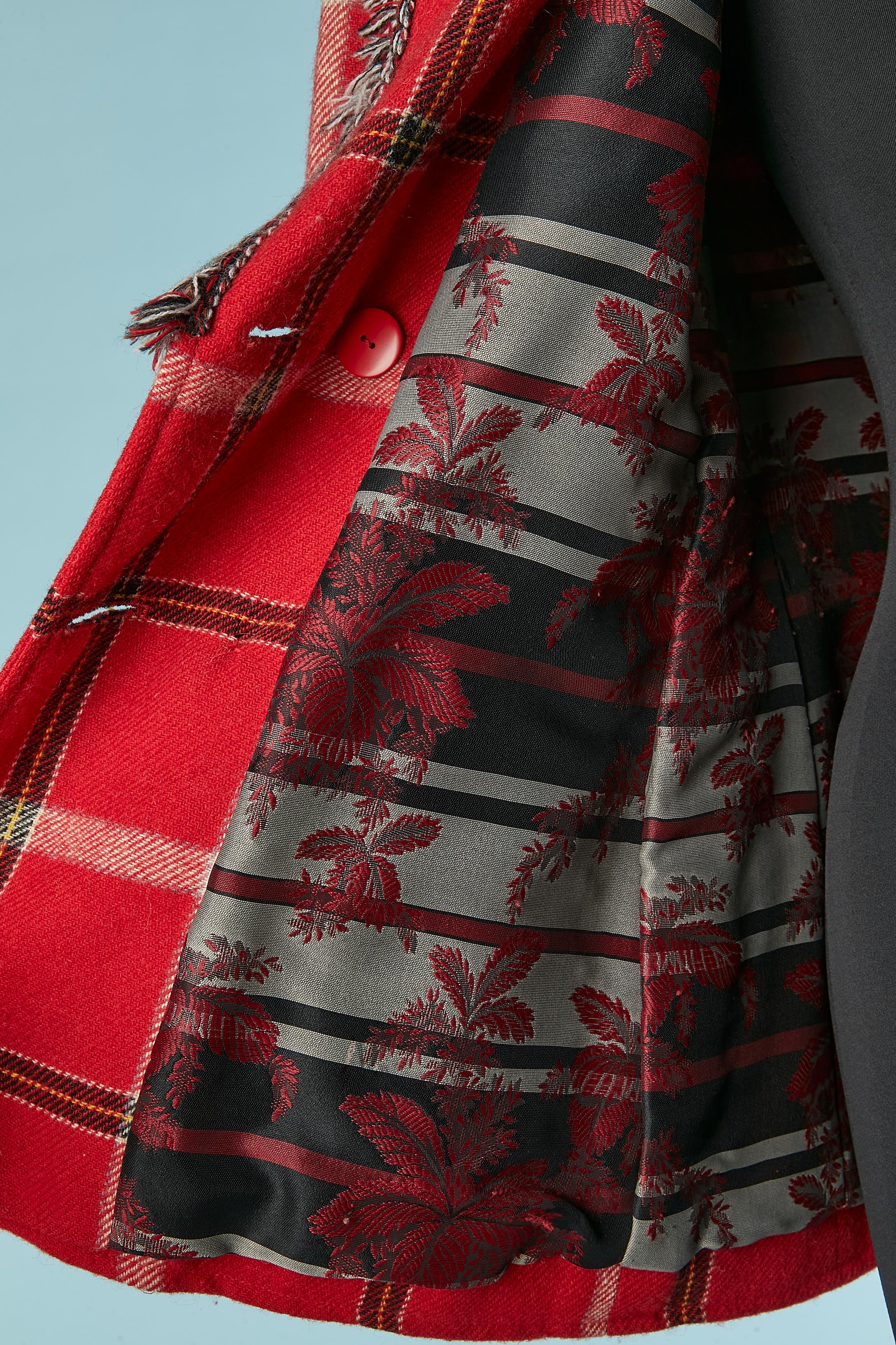Veste à double boutonnage avec motif écossais Christian Lacroix en vente 3