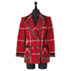 Zweireihige Wolljacke mit Schottenkaro-Muster Christian Lacroix