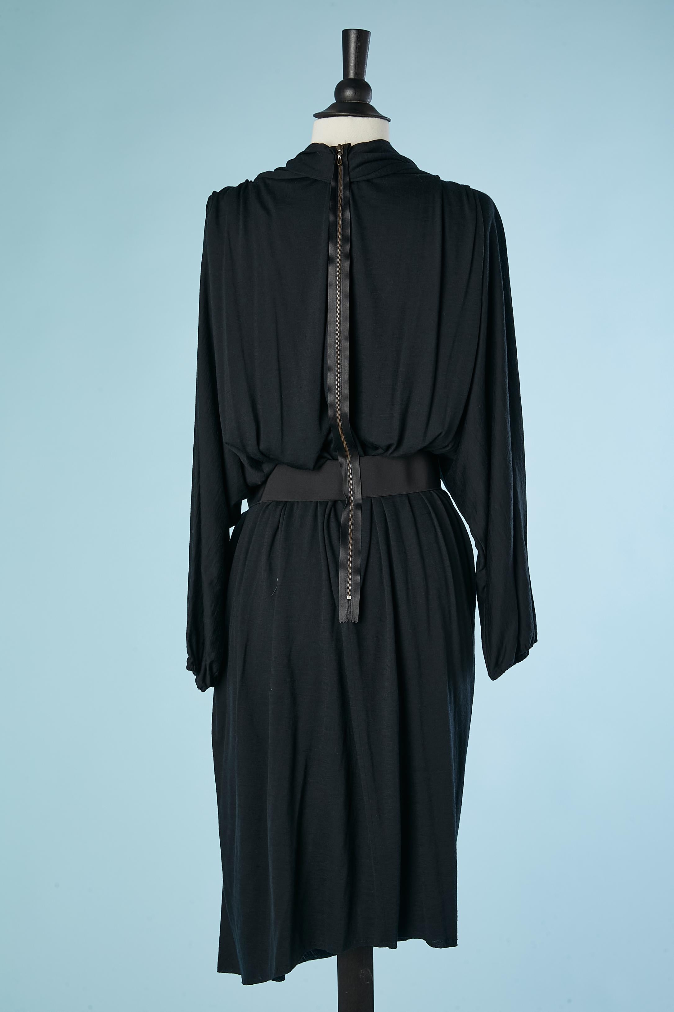 Women's Wool drape jersey dress with elastic waist band Lanvin by A.Elbaz for Corso Como For Sale