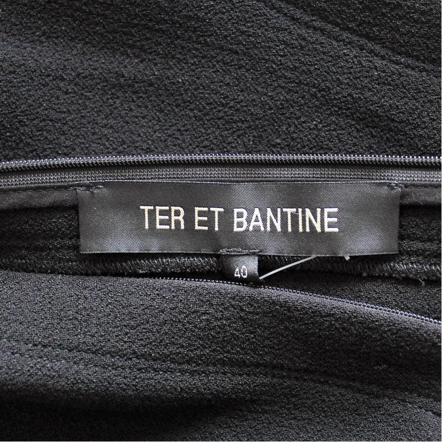 Black Ter et Bantine Wool dress size 40 For Sale