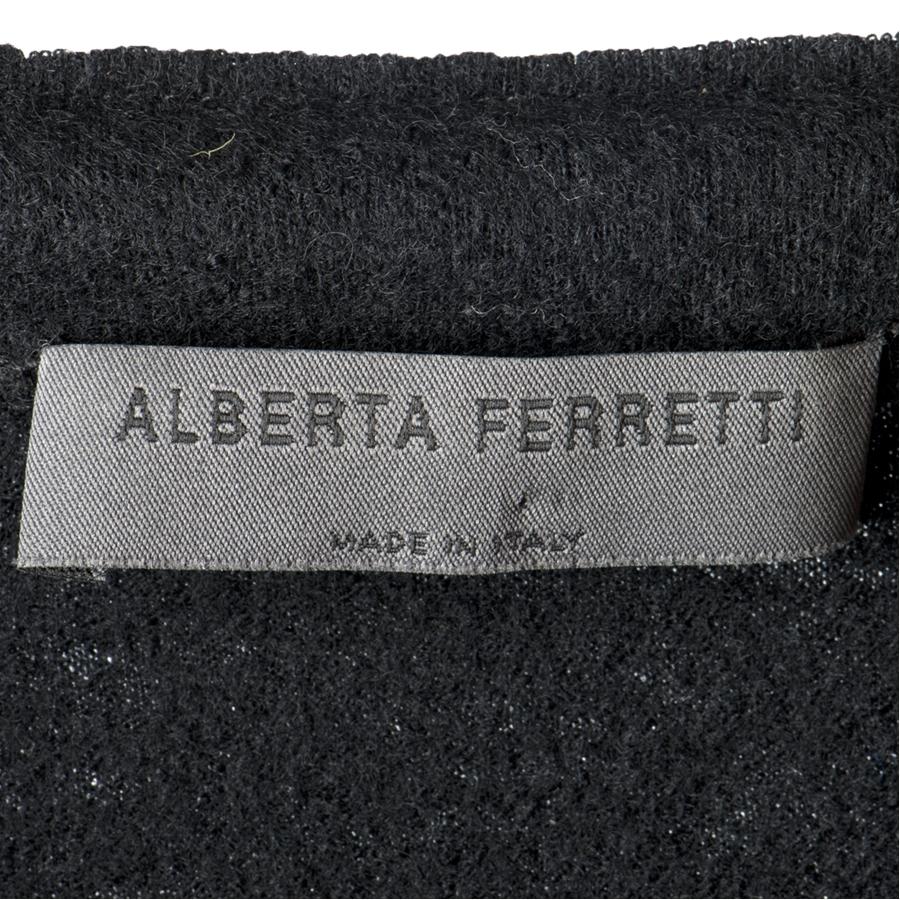 Alberta Ferretti Wool dress size 46 In Excellent Condition For Sale In Gazzaniga (BG), IT