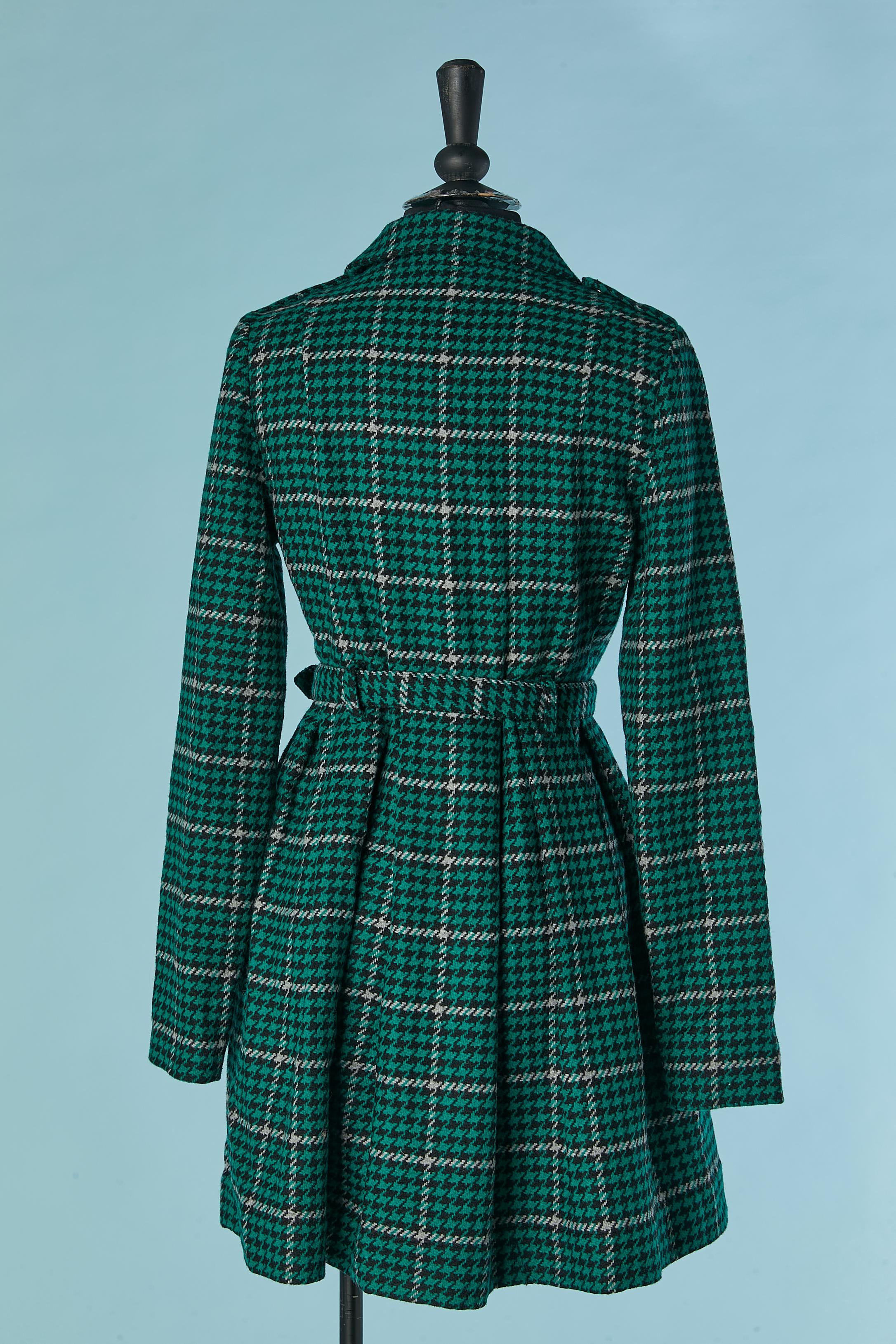 Vestido de lana con estampado de cuadros y cremallera JC/CD de JC DE CASTELBAJAC en venta 1