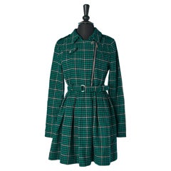 Wool dress with check pattern and zip JC/CD by JC de Castelbajac