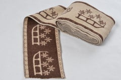 Wool Edges for Blankets or Curtains, Swiss Textile, 20 cm High, 1995