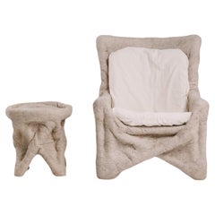 wool felt armchair Danik