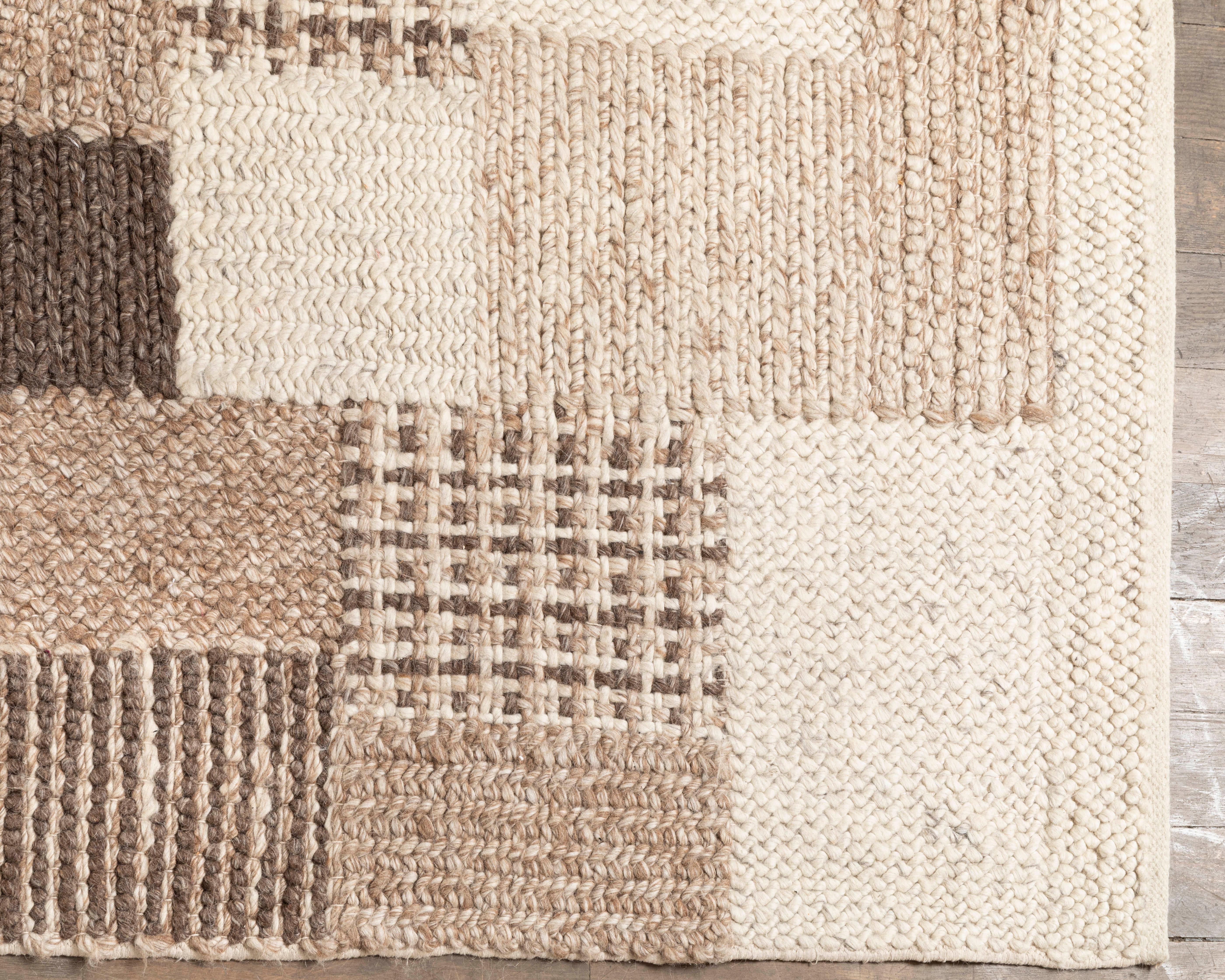 Scandinavian Modern Wool Flat-Weave Carpet, Sweden, 1970s For Sale
