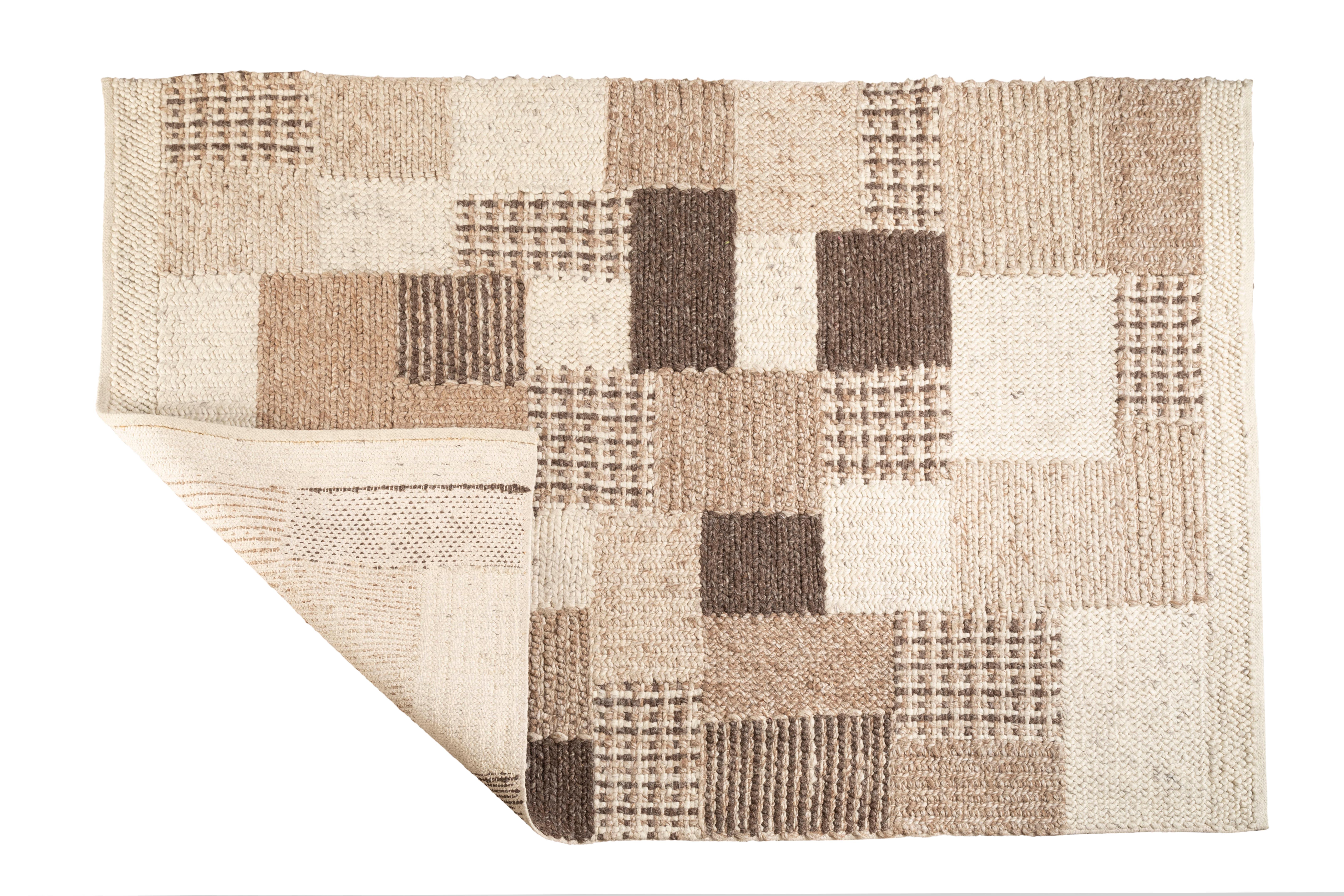 Swedish Wool Flat-Weave Carpet, Sweden, 1970s For Sale