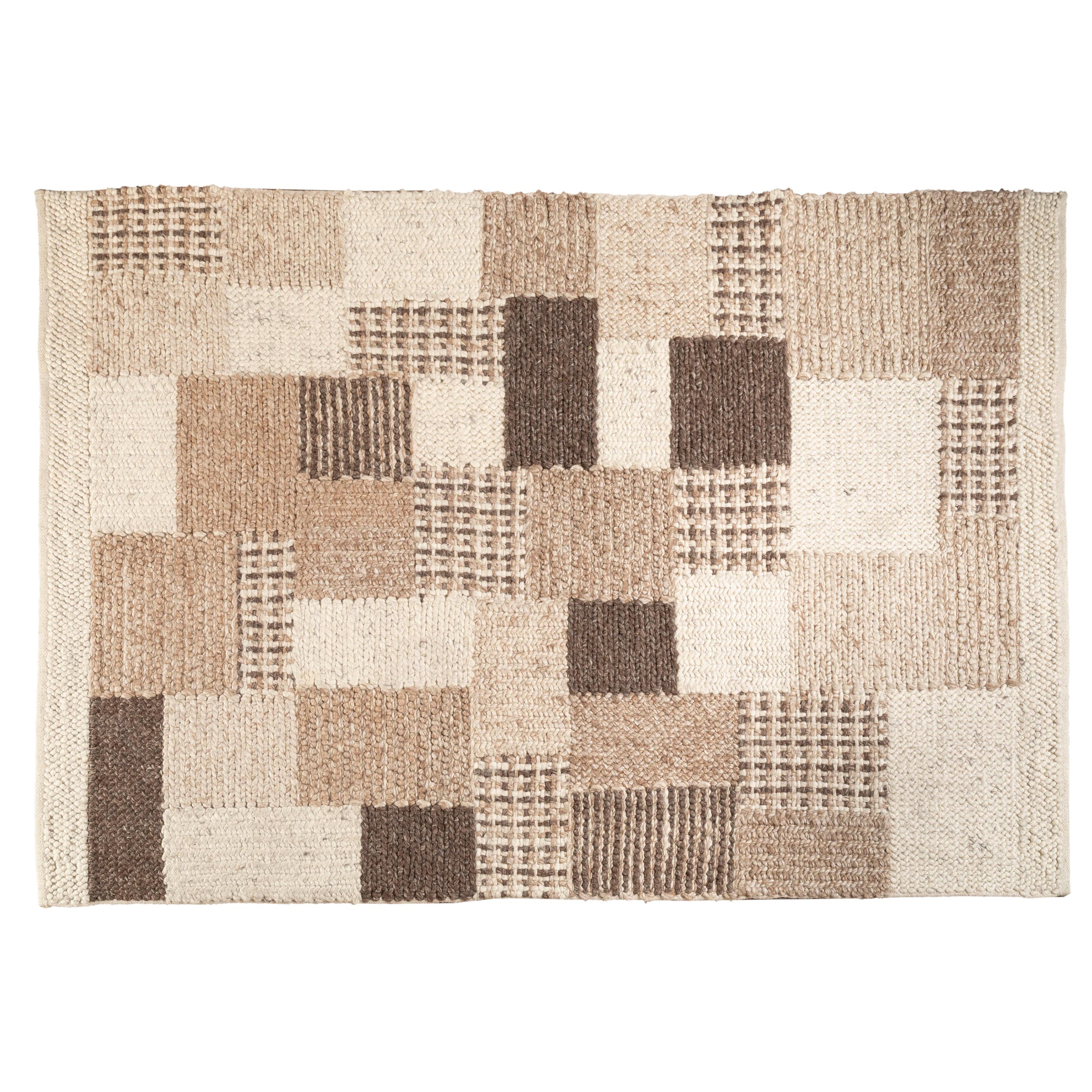 Wool Flat-Weave Carpet, Sweden, 1970s For Sale