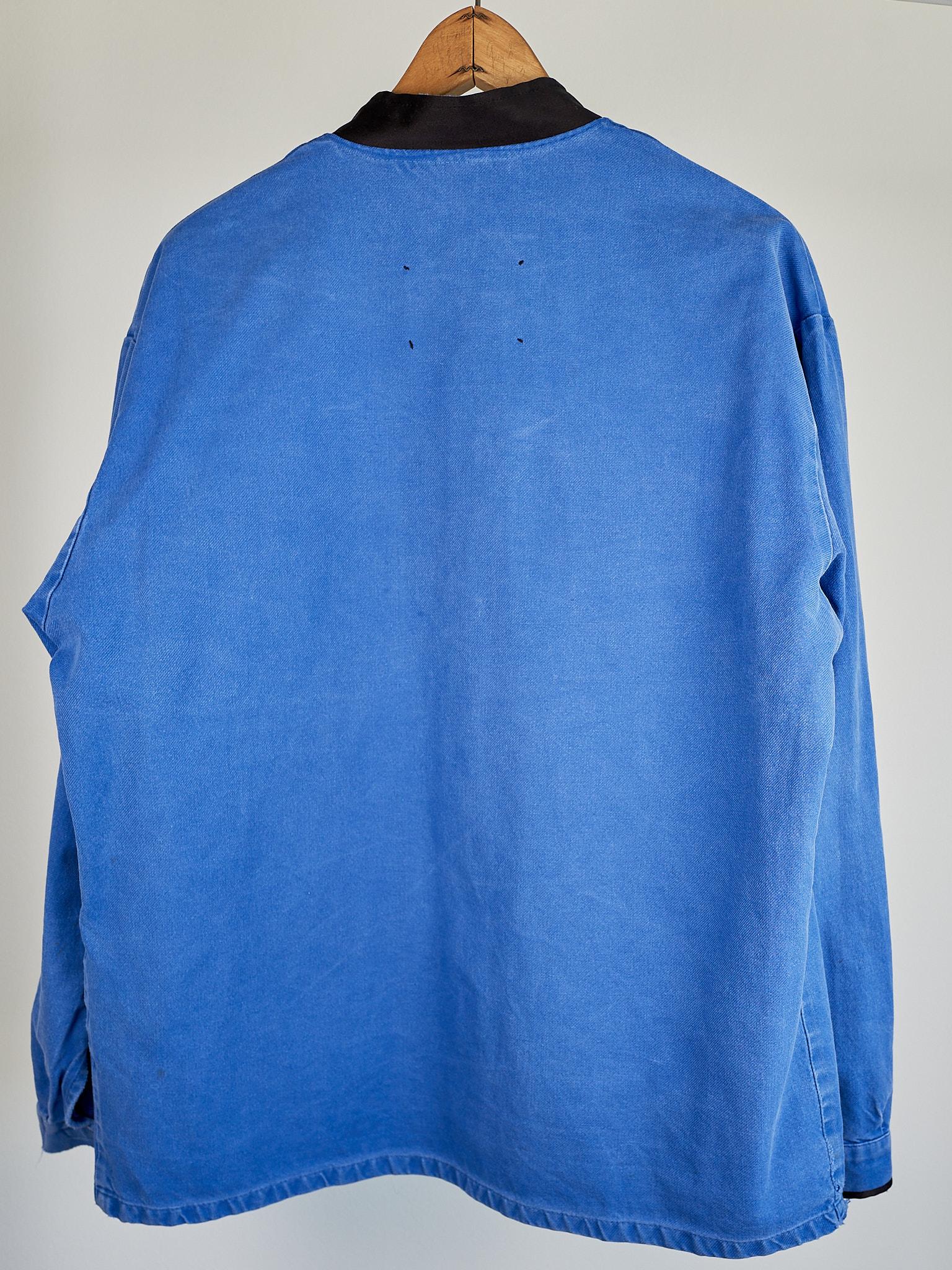  Wool Fringes Embellished Pockets Blue Cobalt Cotton French Work Wear J Dauphin 6