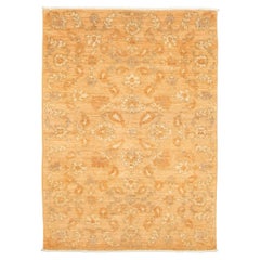Wolle, Handgeknüpft Persisch Oushak Teppich, Gelb, Taupe, Creme, 4' x 6'