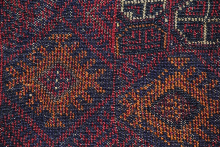 Afghan Wool Handmade Carpet Oriental Rug Traditional Deep Red Rugs Square Turkmen