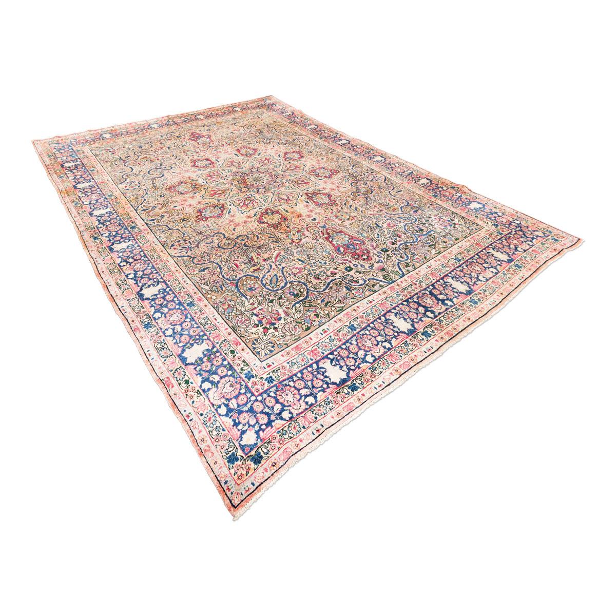 Asian Wool Handmade Kirman Rug Classic Flowers, Leaves and Branches Design. For Sale
