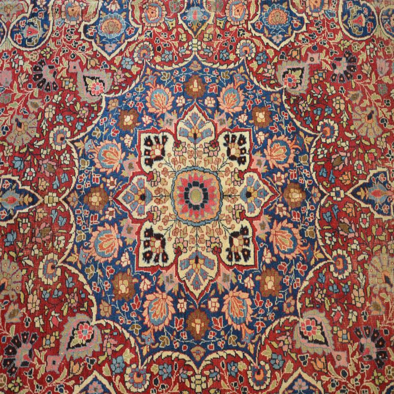 Asian Wool Handmade Kirman Rug Classic Flowers, Leaves and Branches Design. For Sale