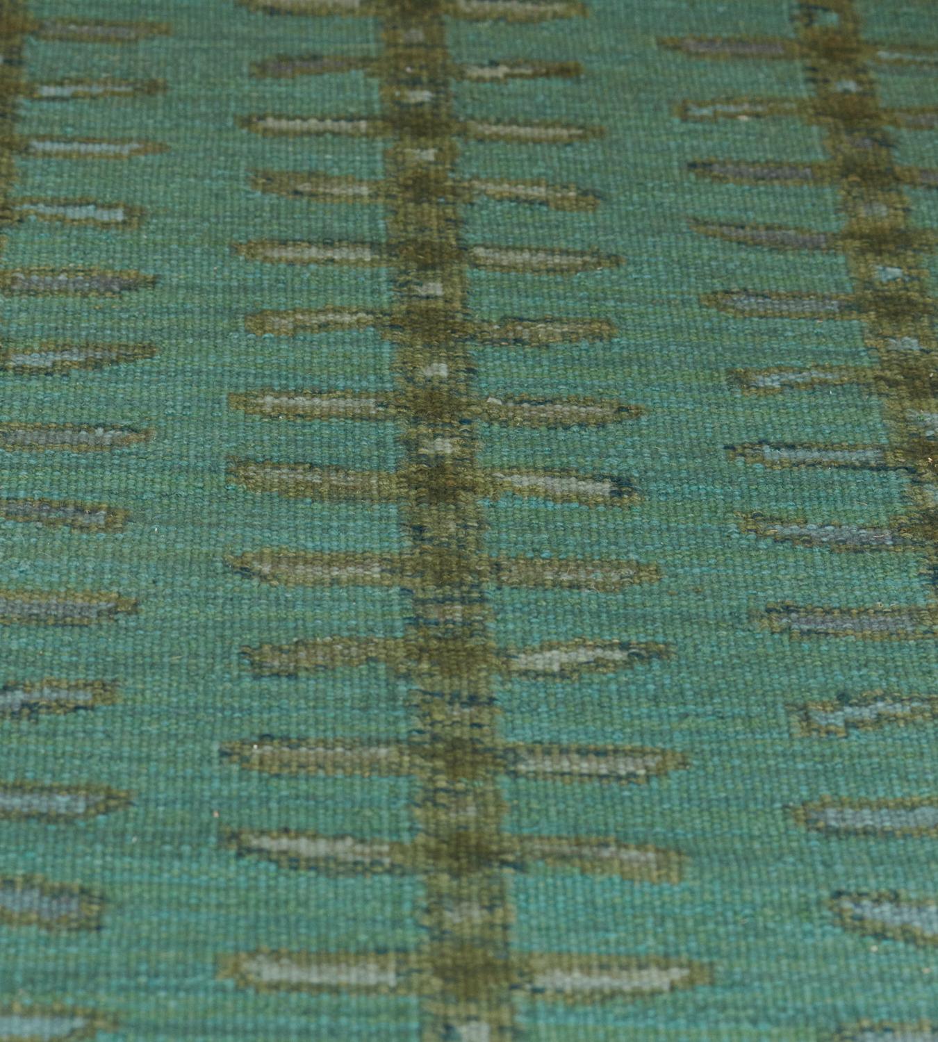 Wool Handwoven Flat Weave Rug In New Condition For Sale In West Hollywood, CA