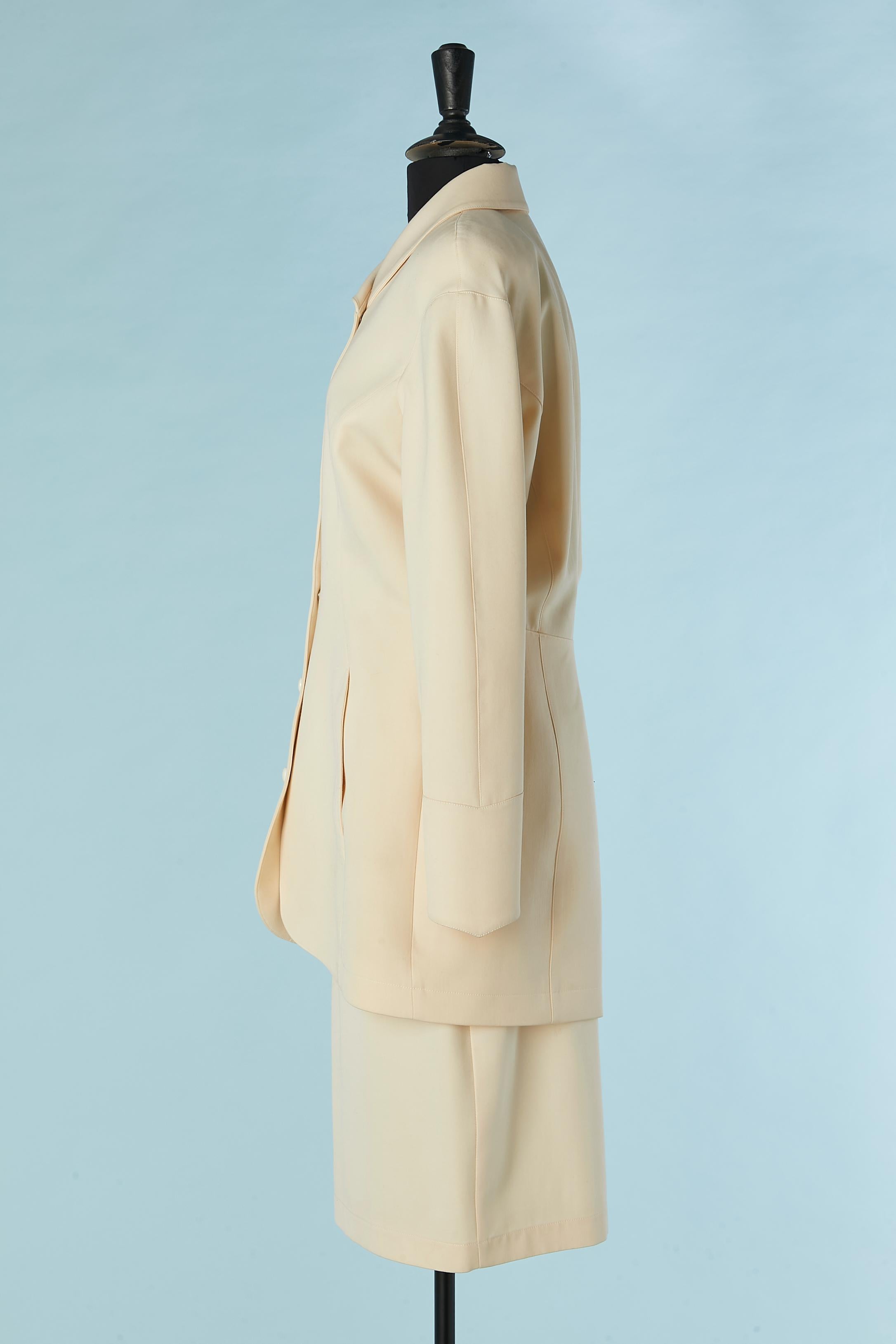 Gonna in lana avorio Thierry Mugler In condizioni ottime in vendita a Saint-Ouen-Sur-Seine, FR