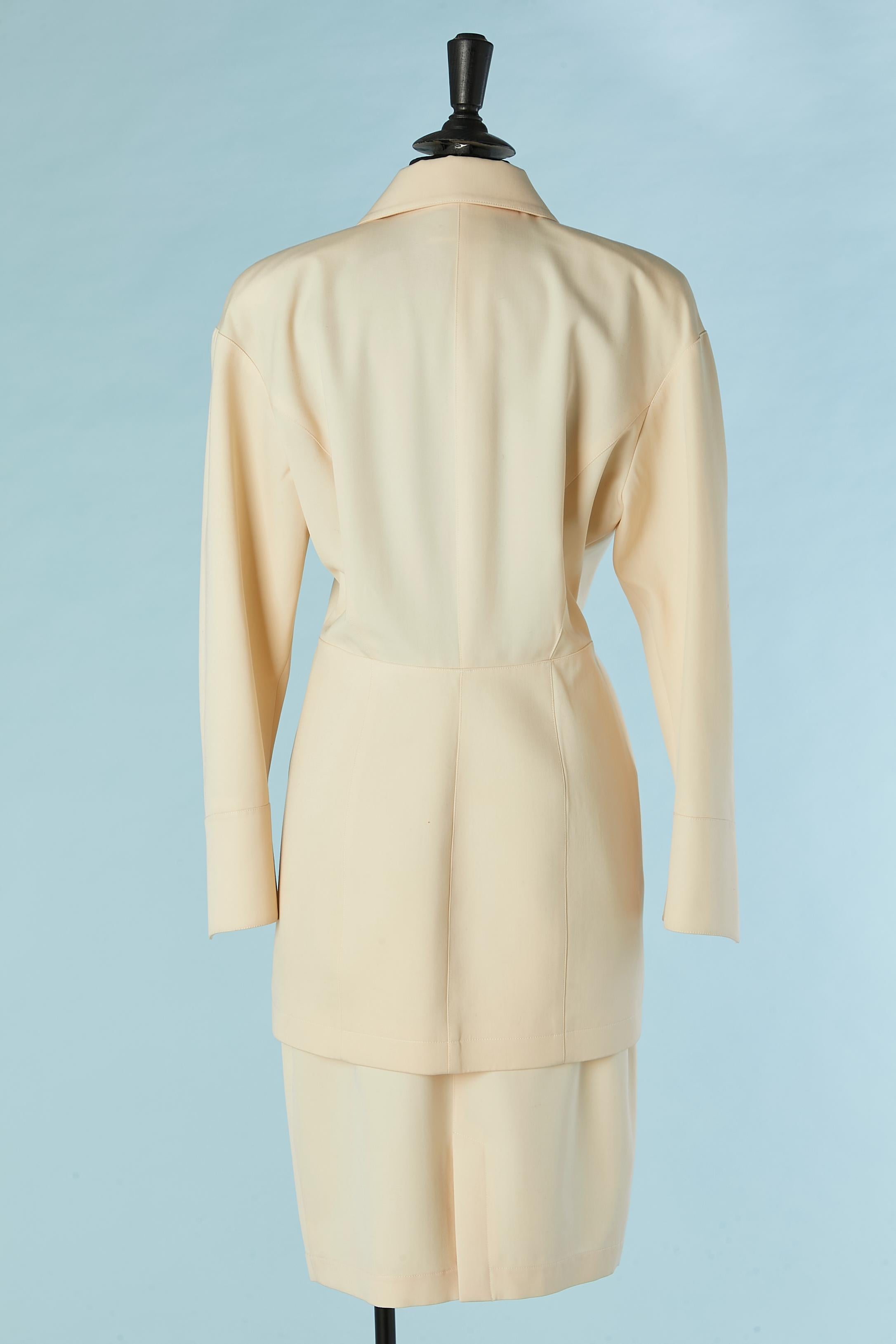 Donna Gonna in lana avorio Thierry Mugler in vendita