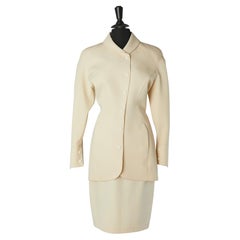 Gonna in lana avorio Thierry Mugler