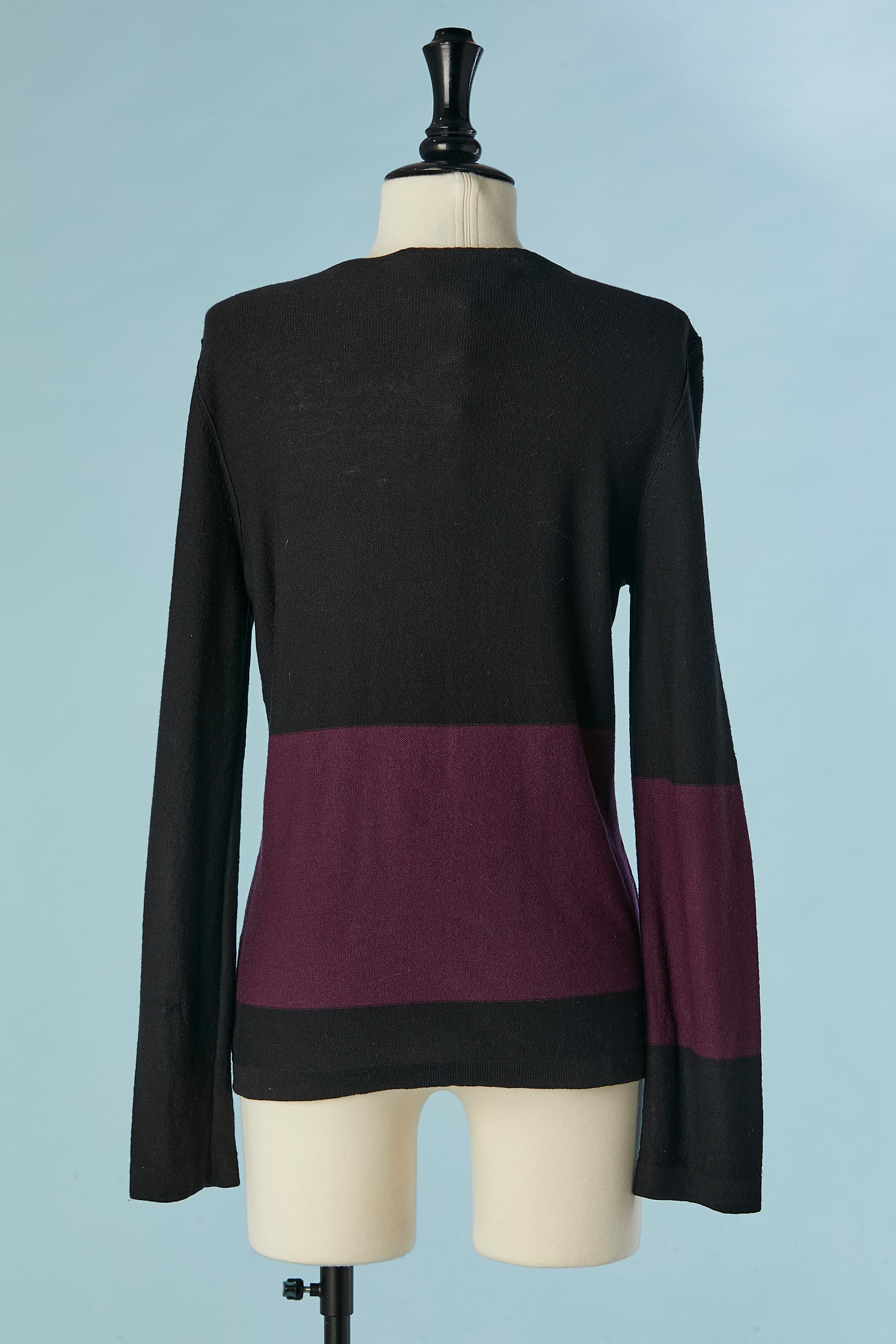 Pull en jacquard de laine à motif de chat Sonia Rykiel Pour femmes en vente