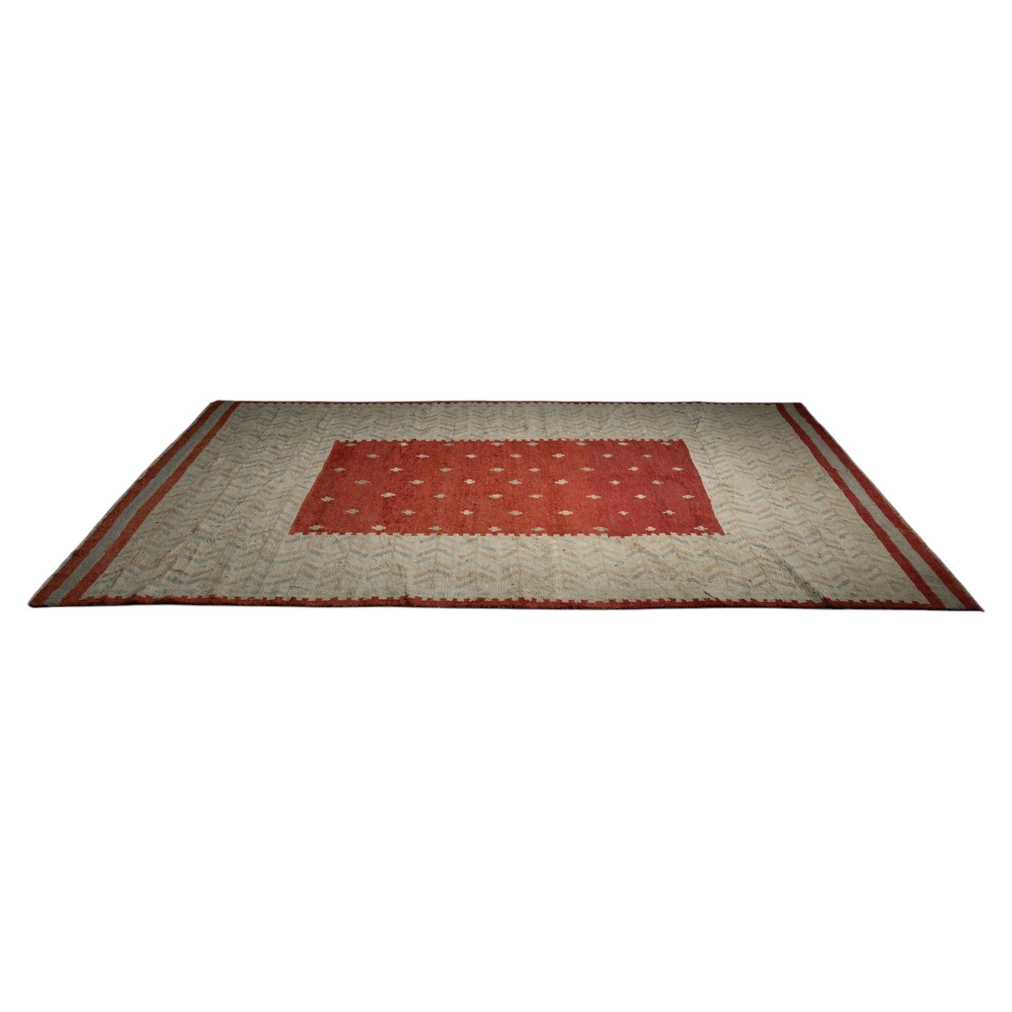 Wool Kilim - 12' x 9' , Sweden 1960