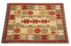Wool Kilim Rug Oriental Flatwoven Carpet Small Handwoven