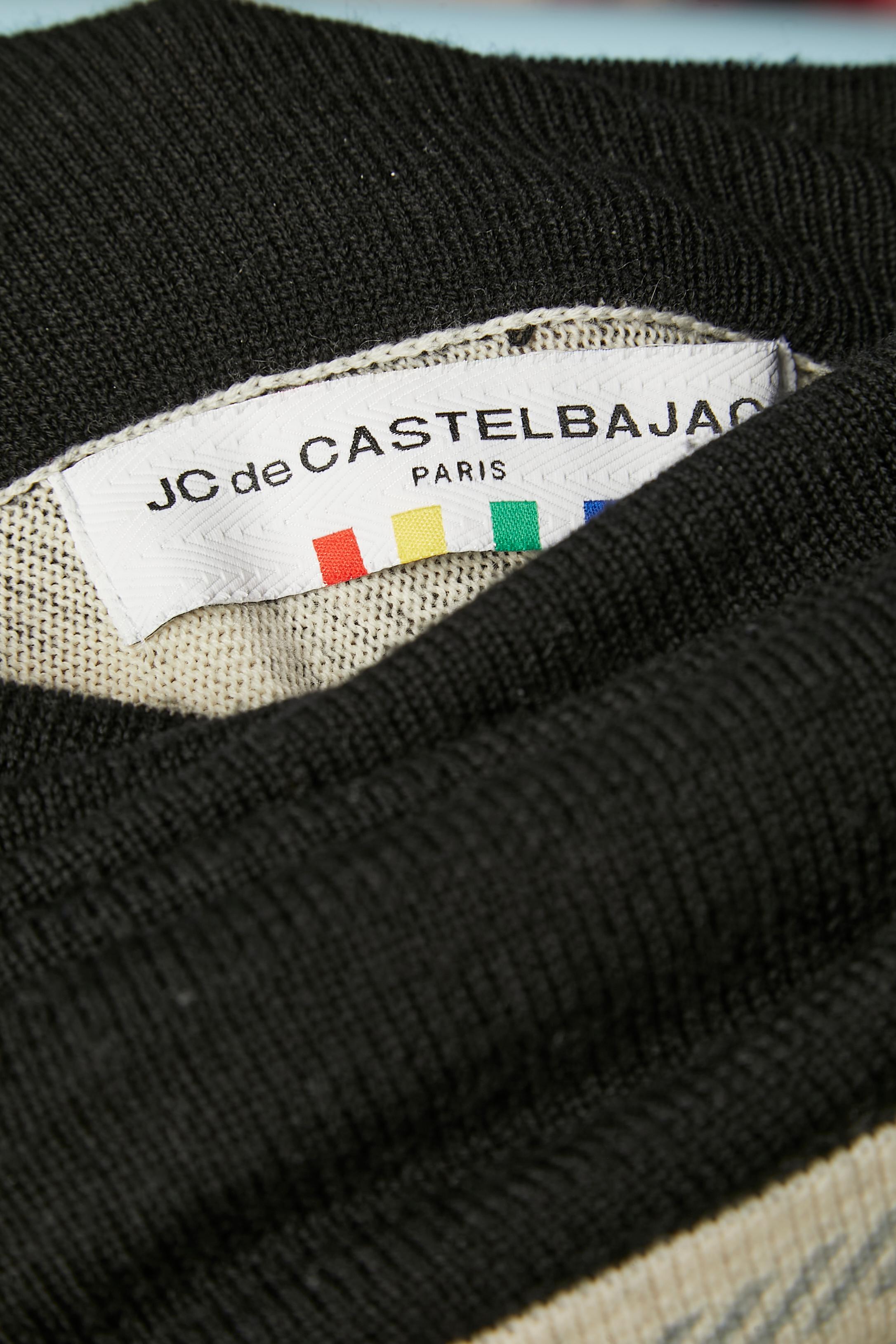 Wool knit dress with check pattern Jean-Charles de Castelbajac  1